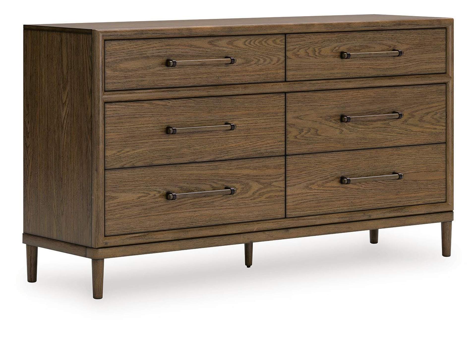 Roanhowe California King Upholstered Bed with Dresser and Nightstand image 3