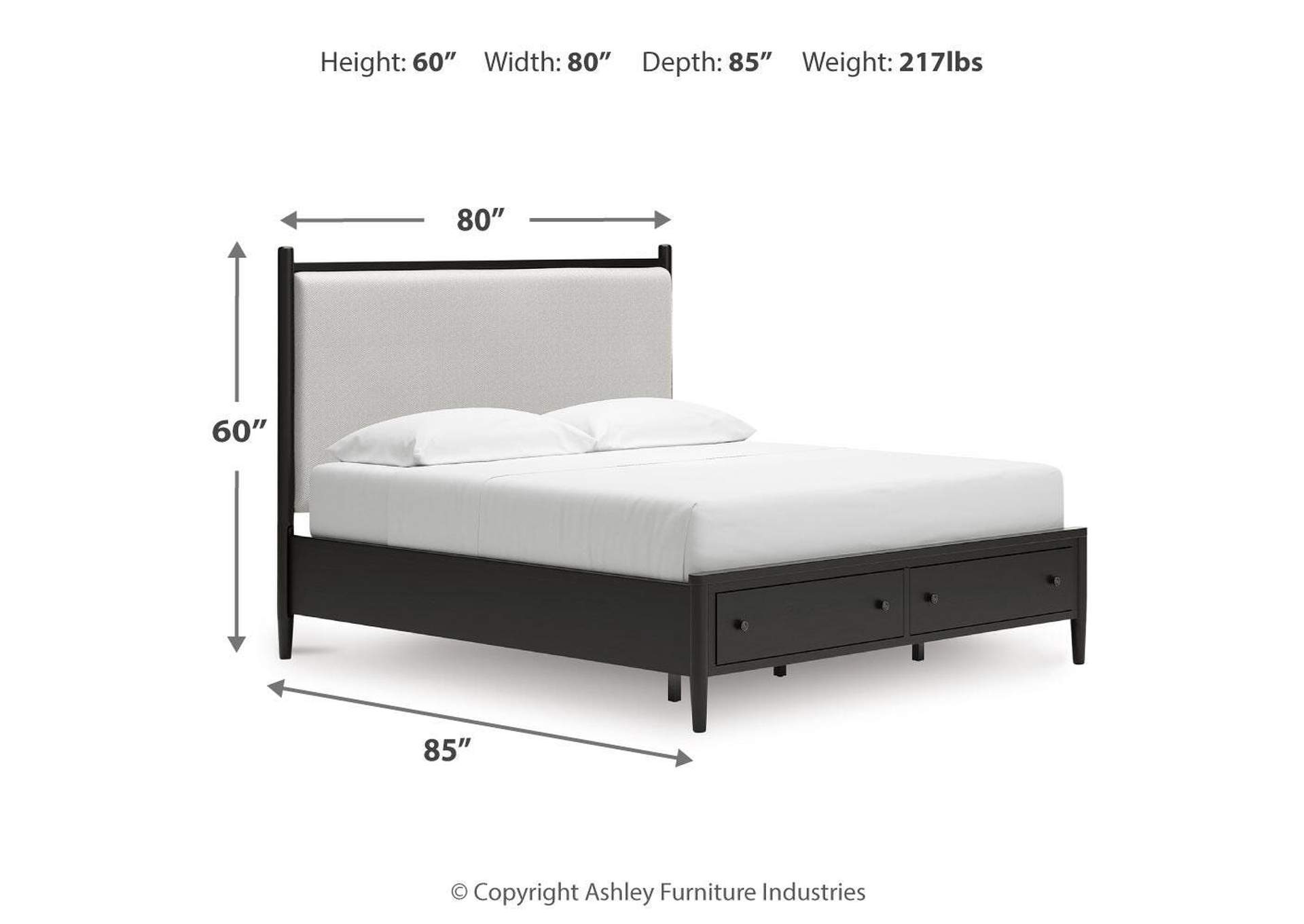 Portdown King Upholstered Panel Storage Bed image 11