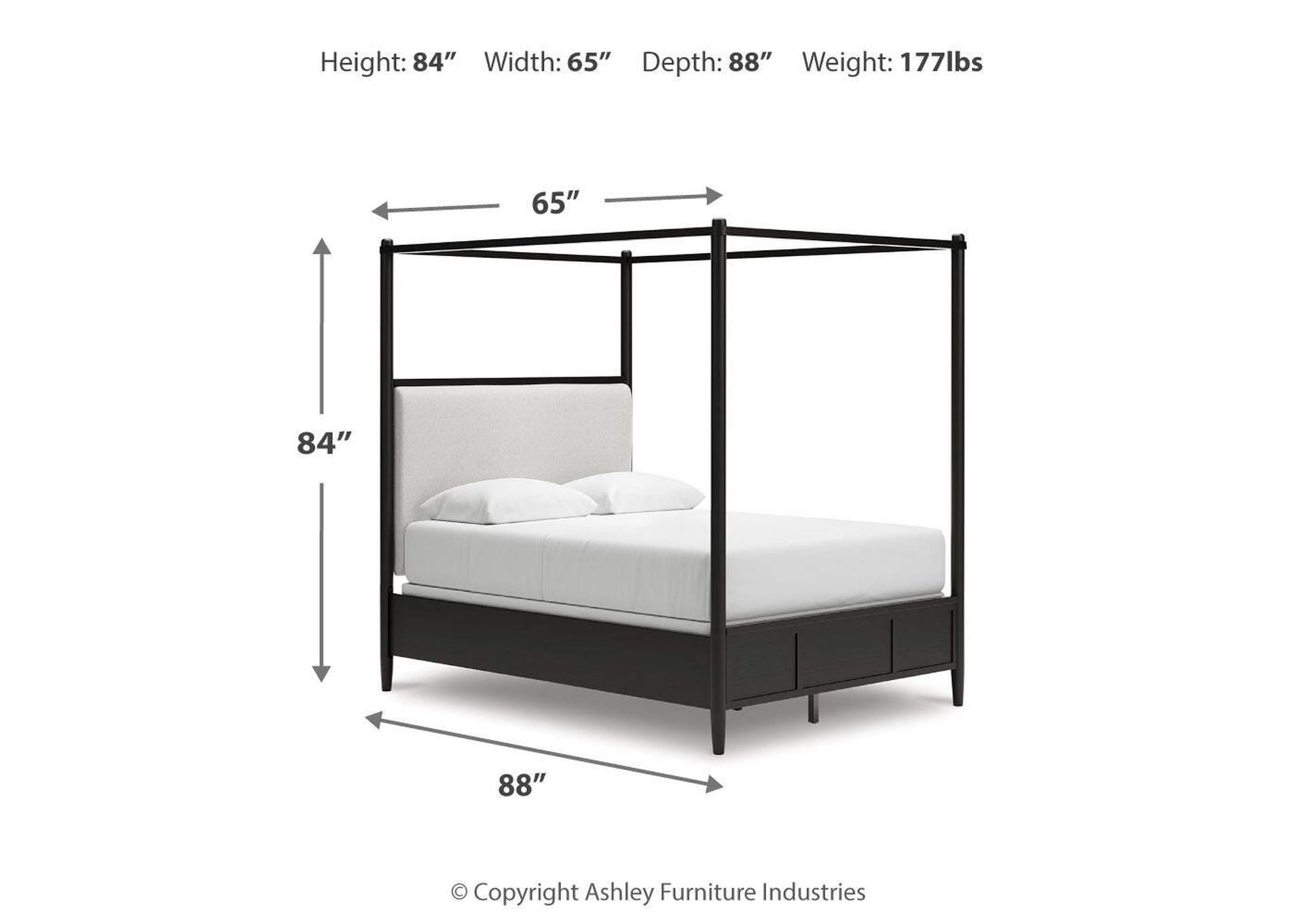 Portdown Queen Upholstered Canopy Bed image 10