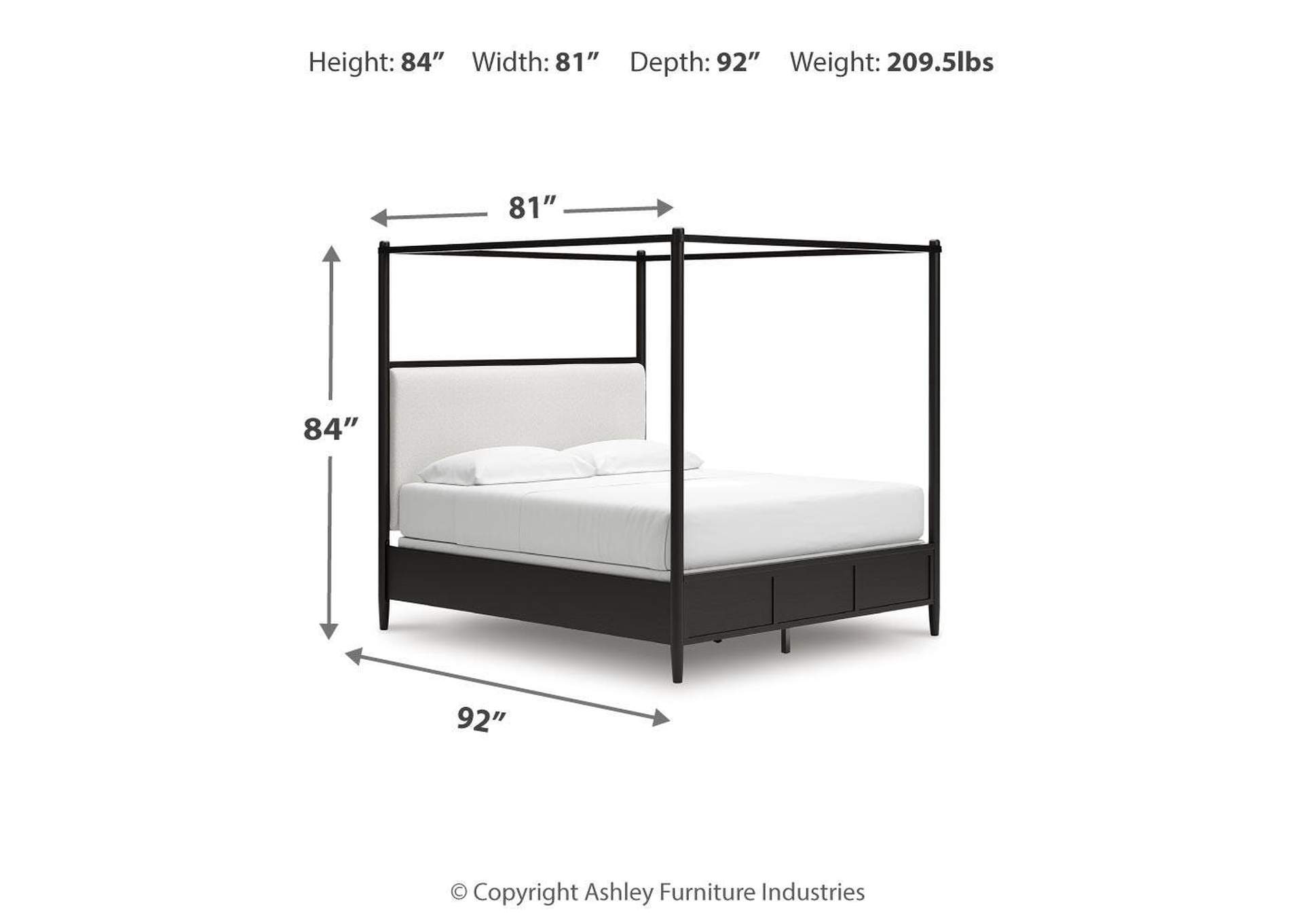 Portdown California King Upholstered Canopy Bed image 5