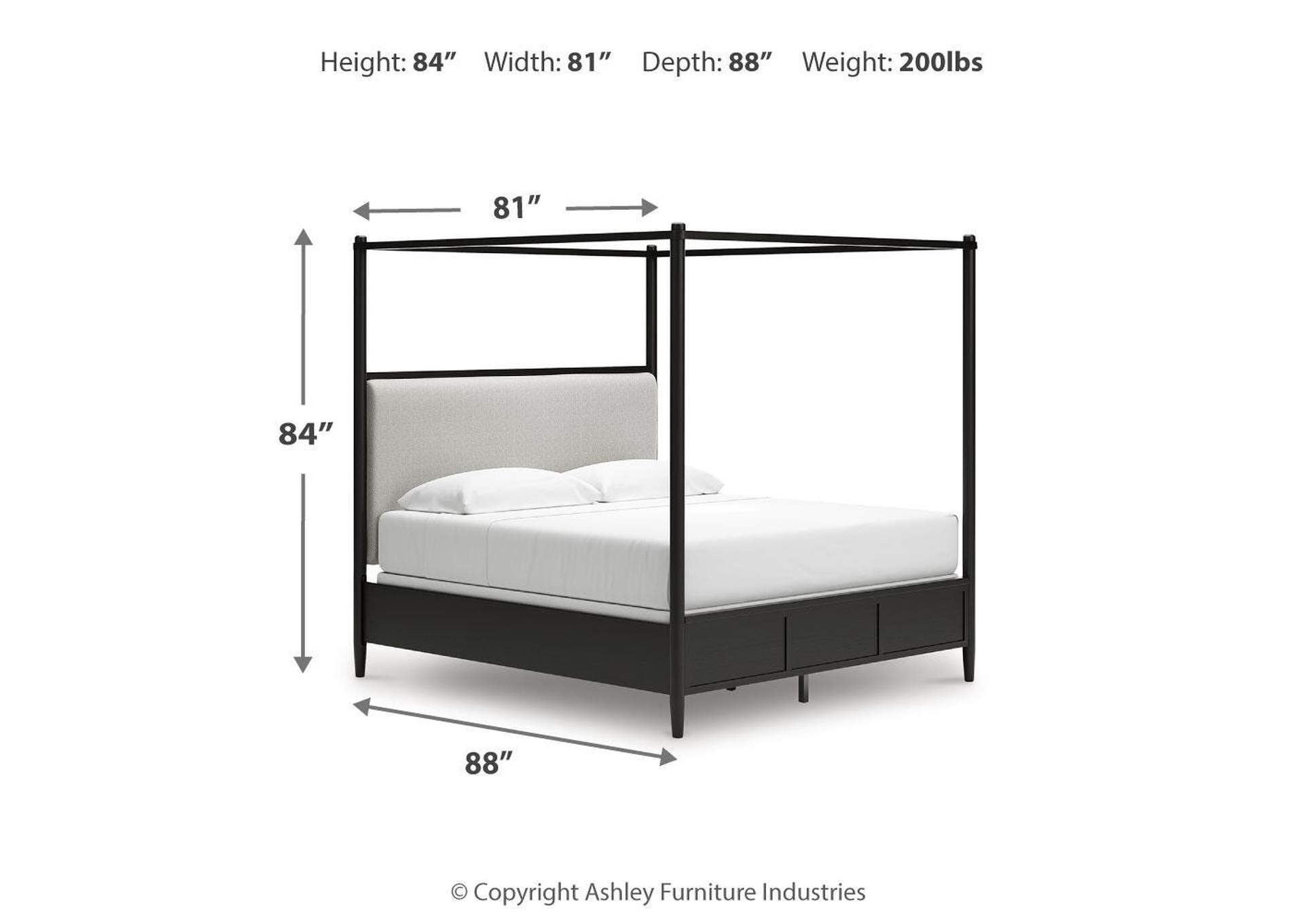 Portdown King Upholstered Canopy Bed image 10