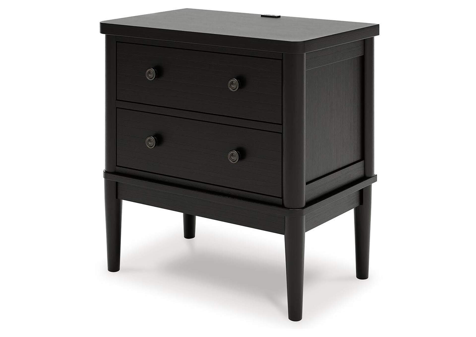 Portdown Queen Upholstered Panel Storage Bed, Dresser, Mirror and Nightstand image 12