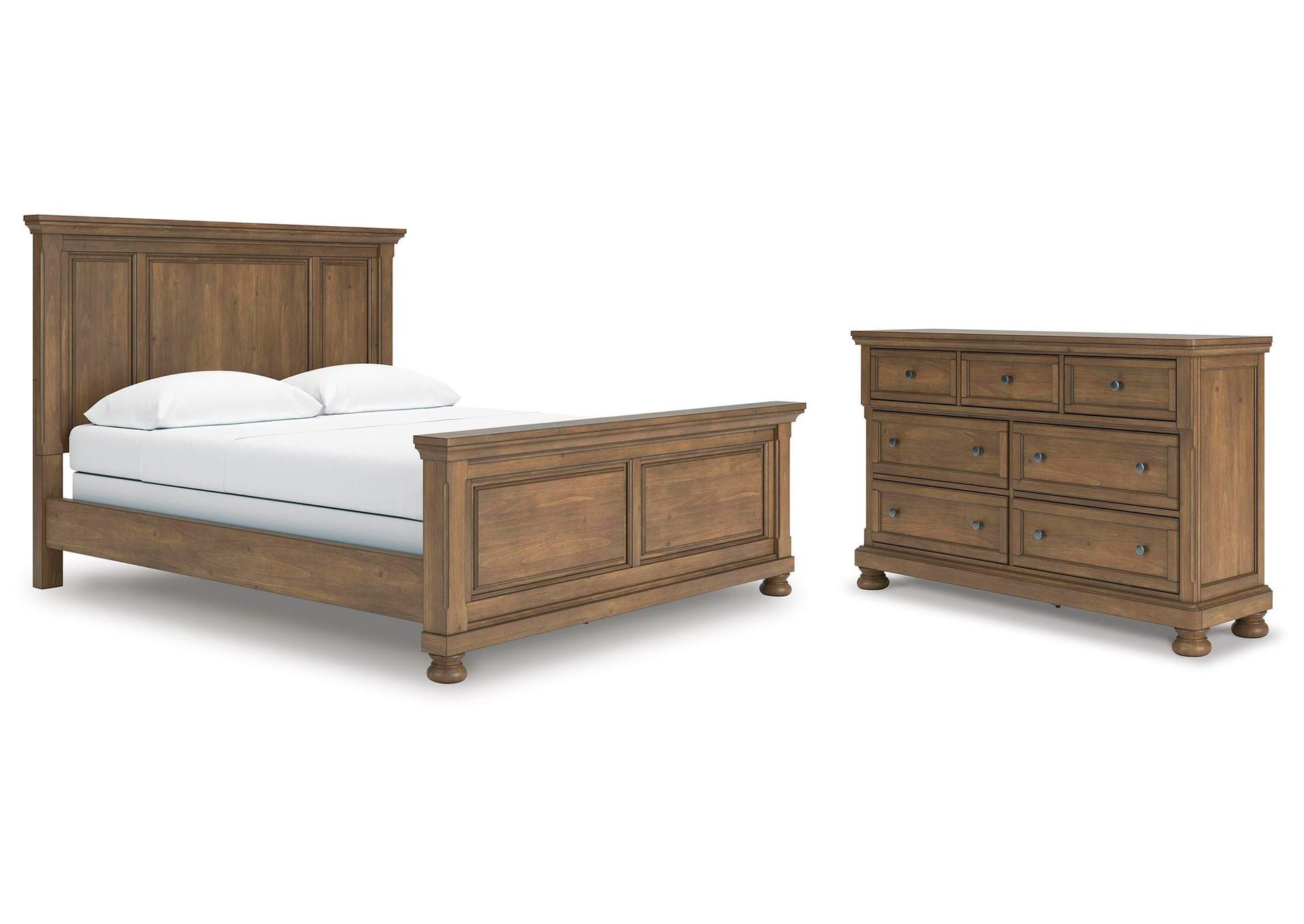 Vandenmore California King Panel Bed with Dresser image 1