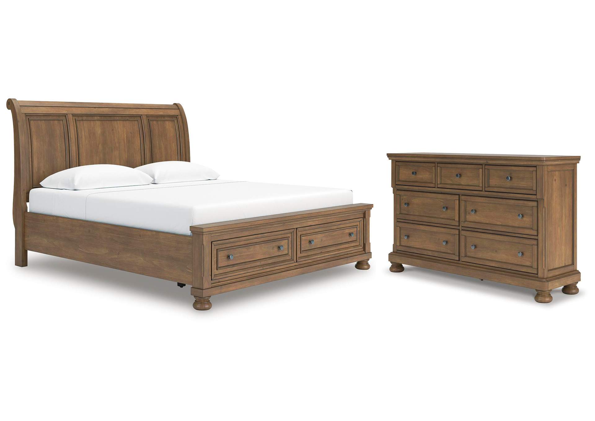 Vandenmore King Storage Sleigh Bed with Dresser image 1