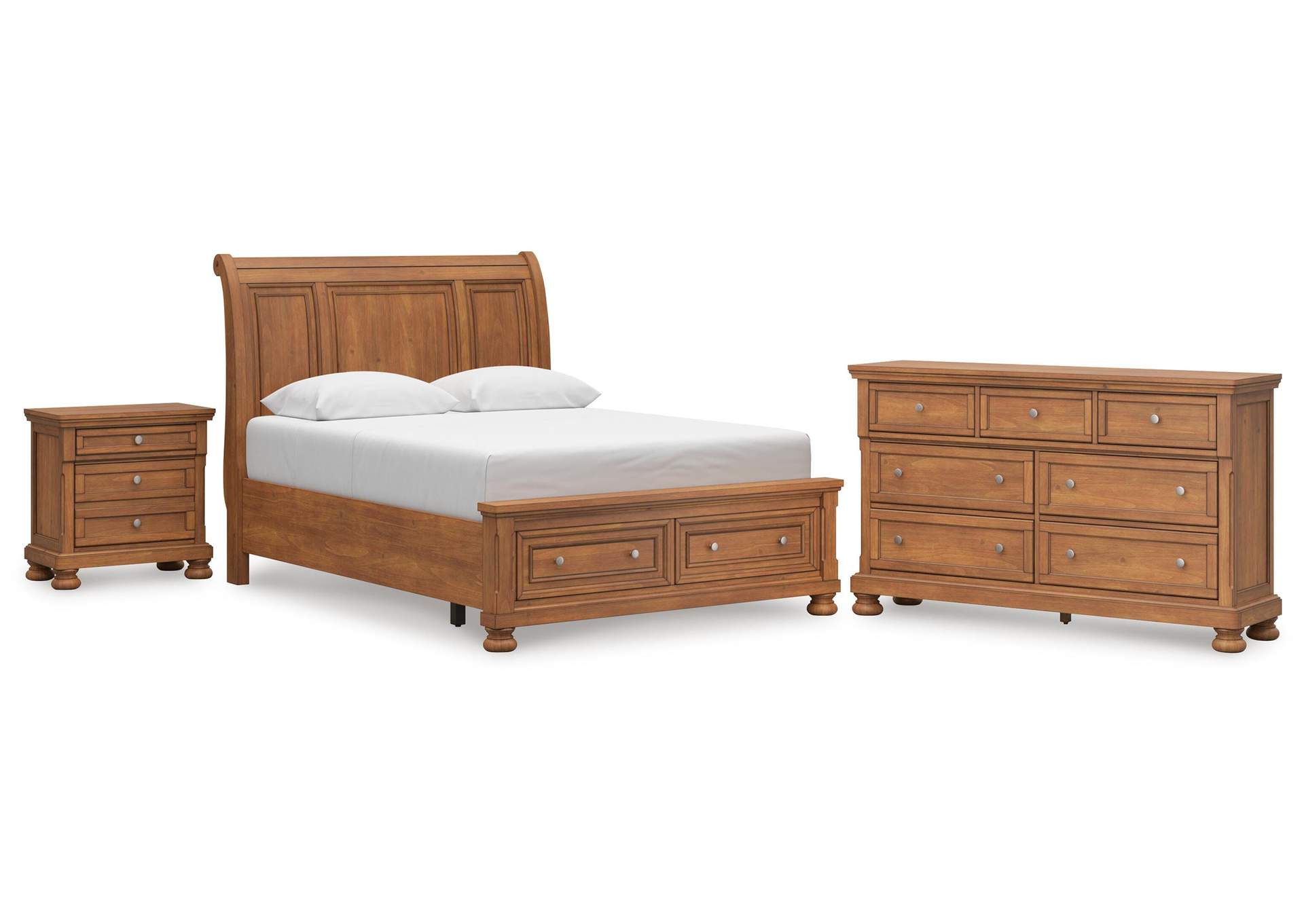 Vandenmore Queen Storage Sleigh Bed with Dresser and Nightstand image 1