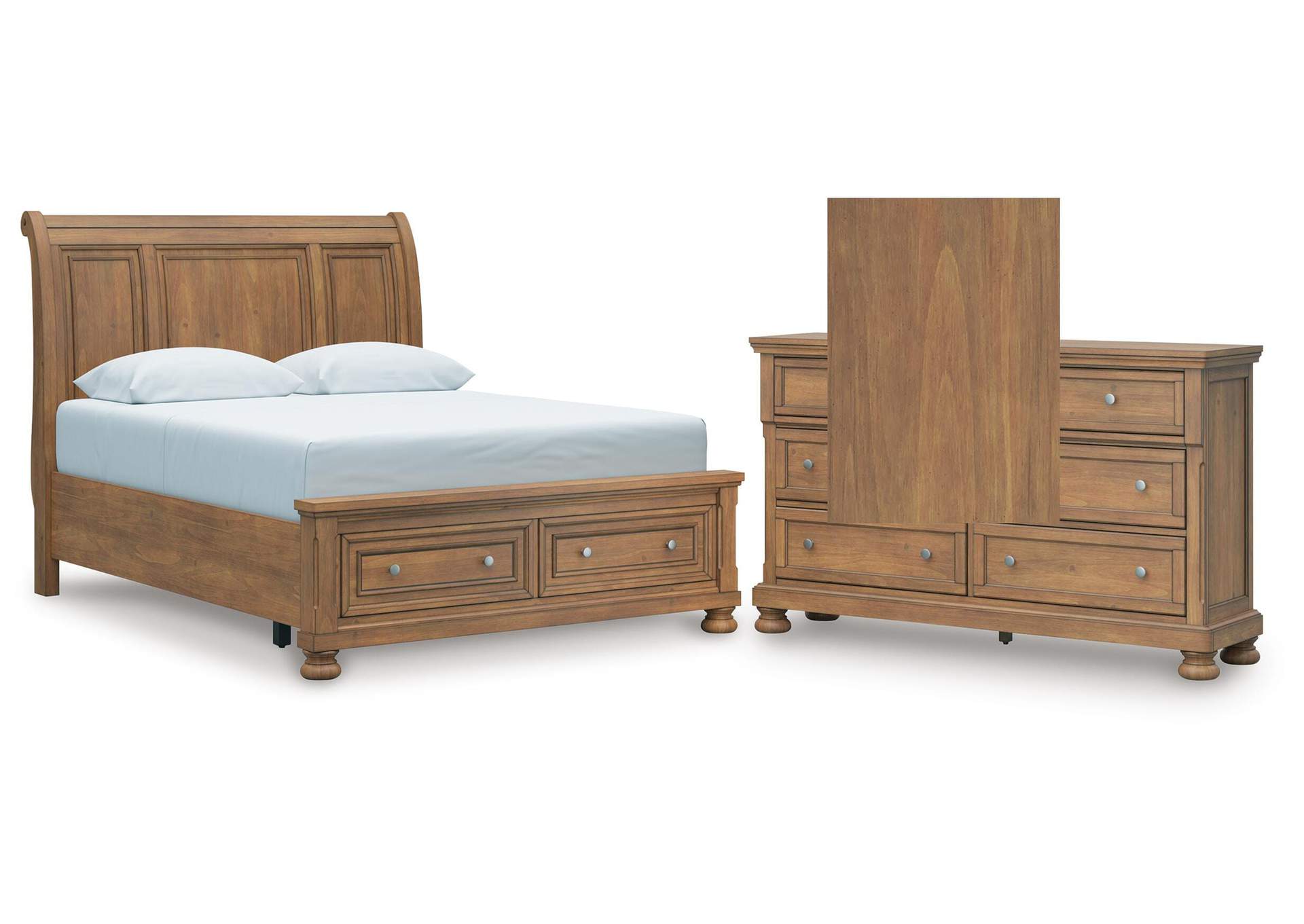 Vandenmore Queen Storage Sleigh Bed with Dresser image 1