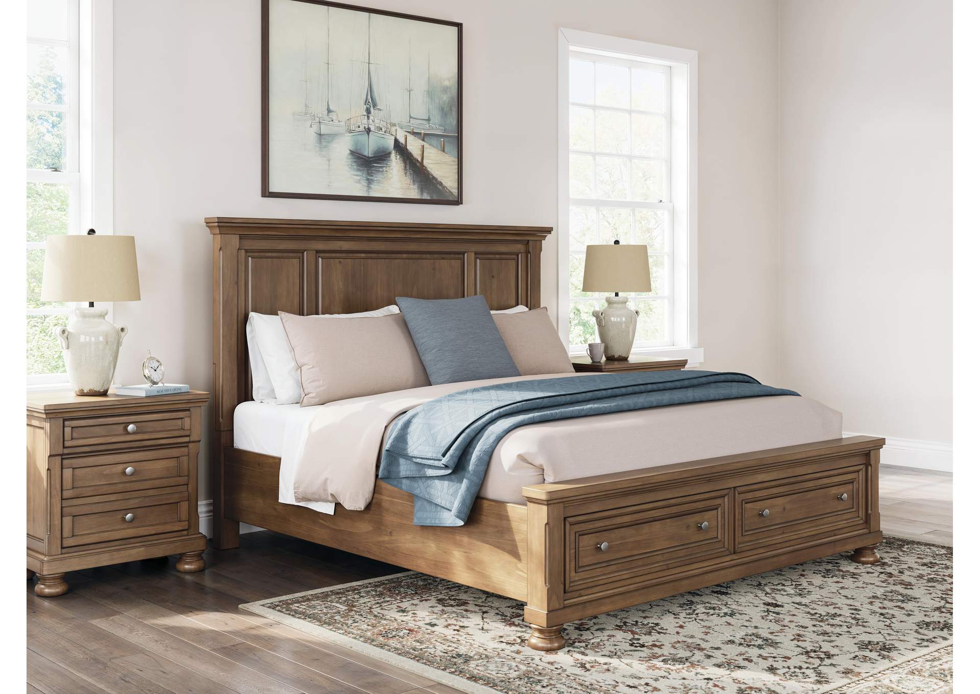 Feddinger Queen Sleigh Bed, Dresser, Mirror, Chest and Nightstand image 3