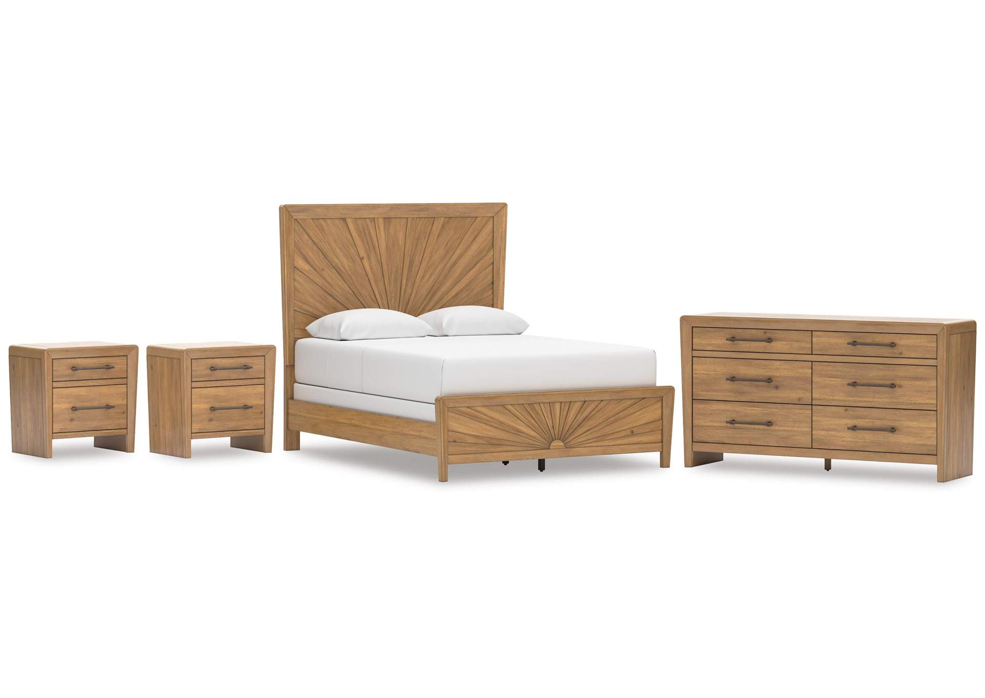 Takston Queen Panel Bed, Dresser and 2 Nightstands image 1
