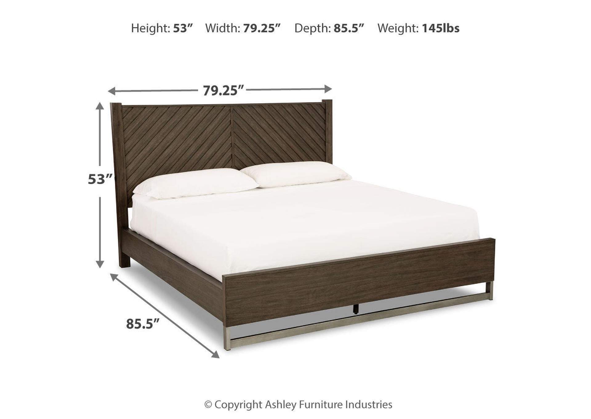 Arkenton King Panel Bed with Mirrored Dresser image 5