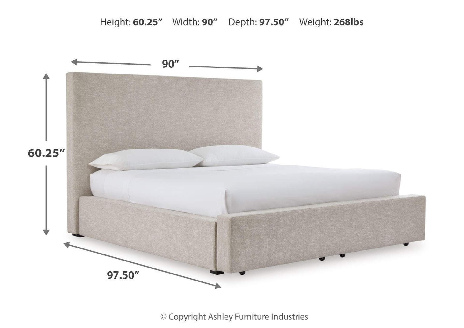 Kristiland California King Upholstered Storage Bed image 9