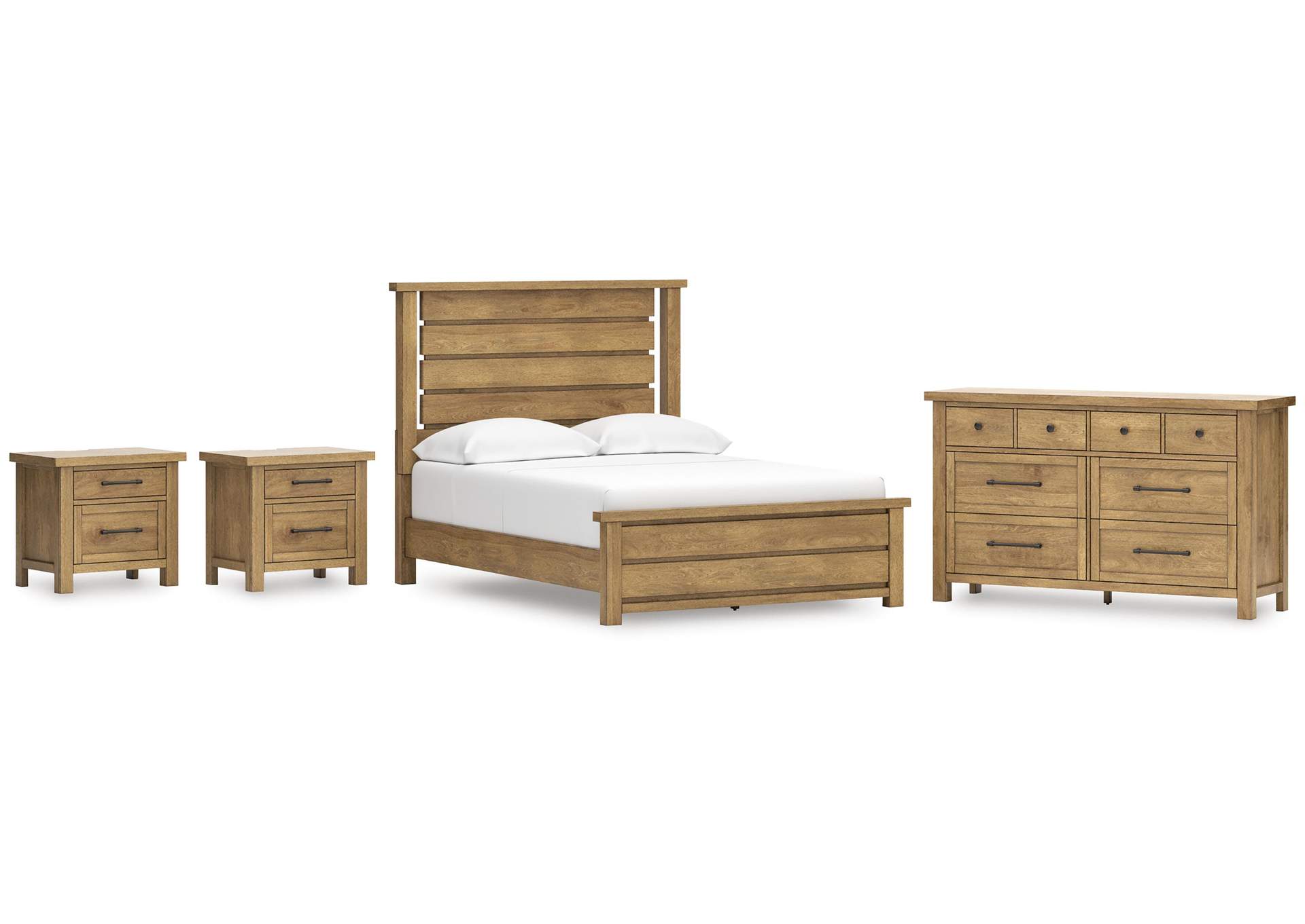 Kristiland Queen Panel Bed with Dresser and 2 Nightstands image 1