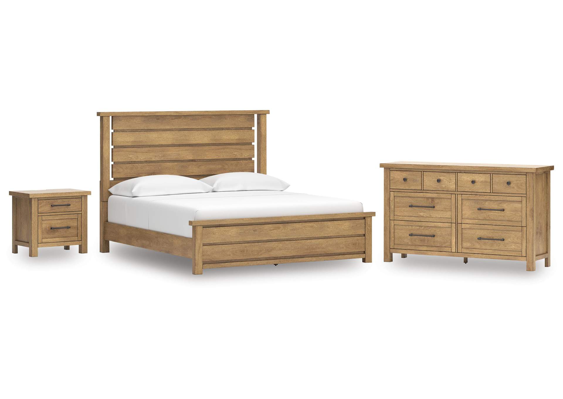 Kristiland California King Panel Bed with Dresser and Nightstand image 1