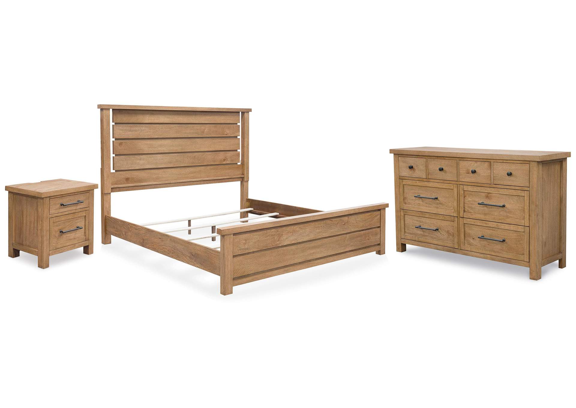 Kristiland King Panel Bed with Dresser and Nightstand image 1