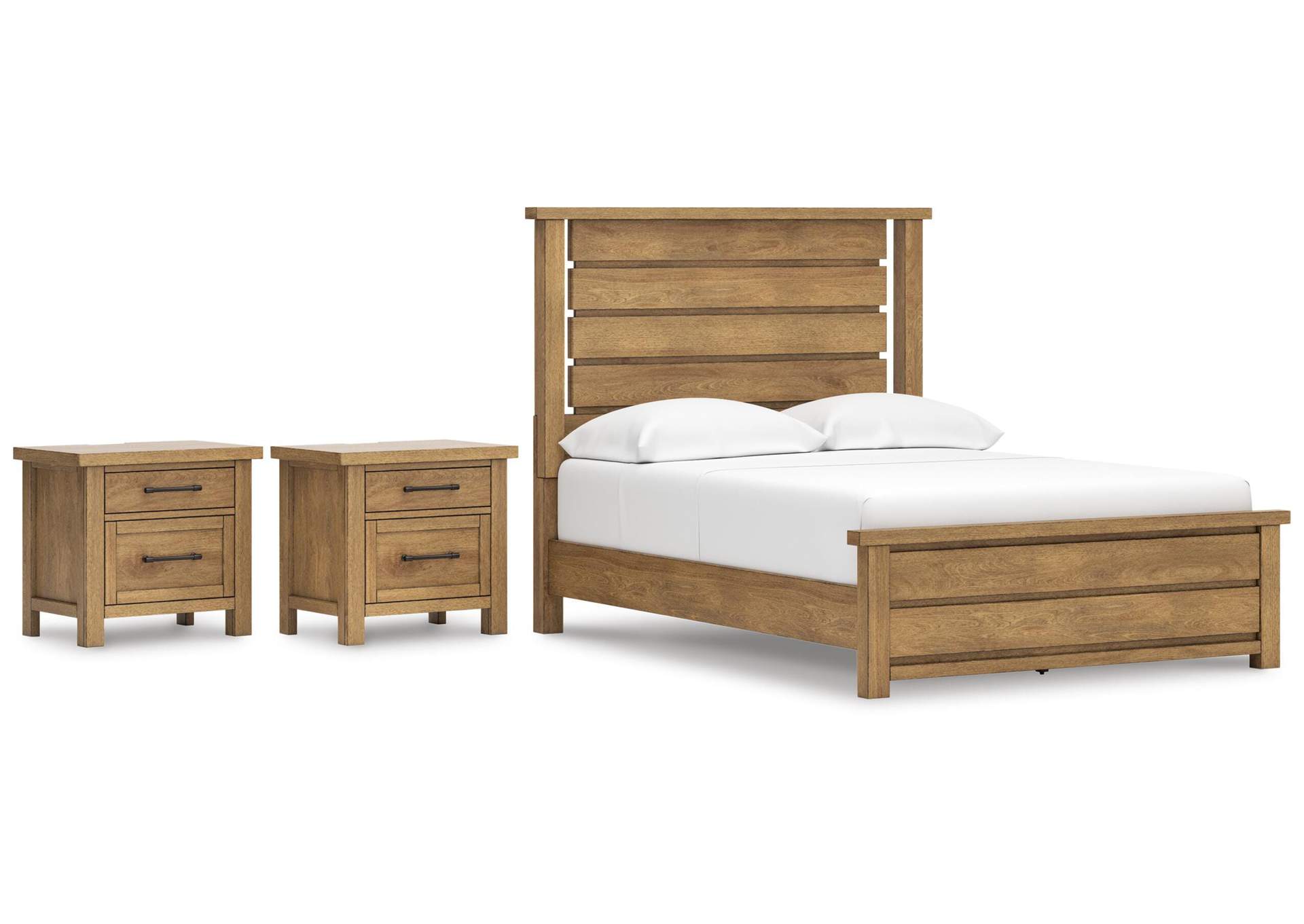 Kristiland Queen Panel Bed and 2 Nightstands image 1