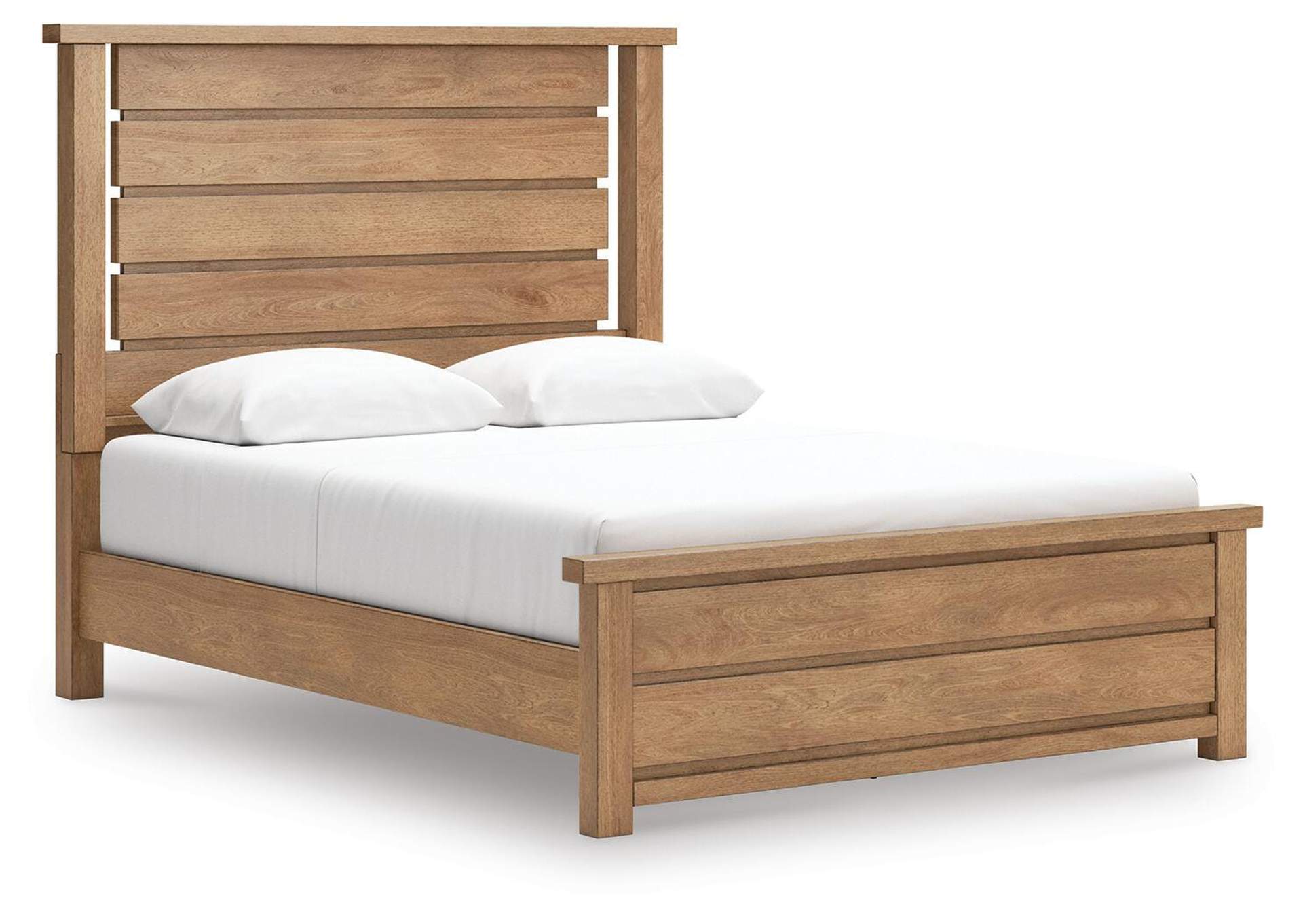 Kristiland Queen Panel Bed with Mirrored Dresser image 4