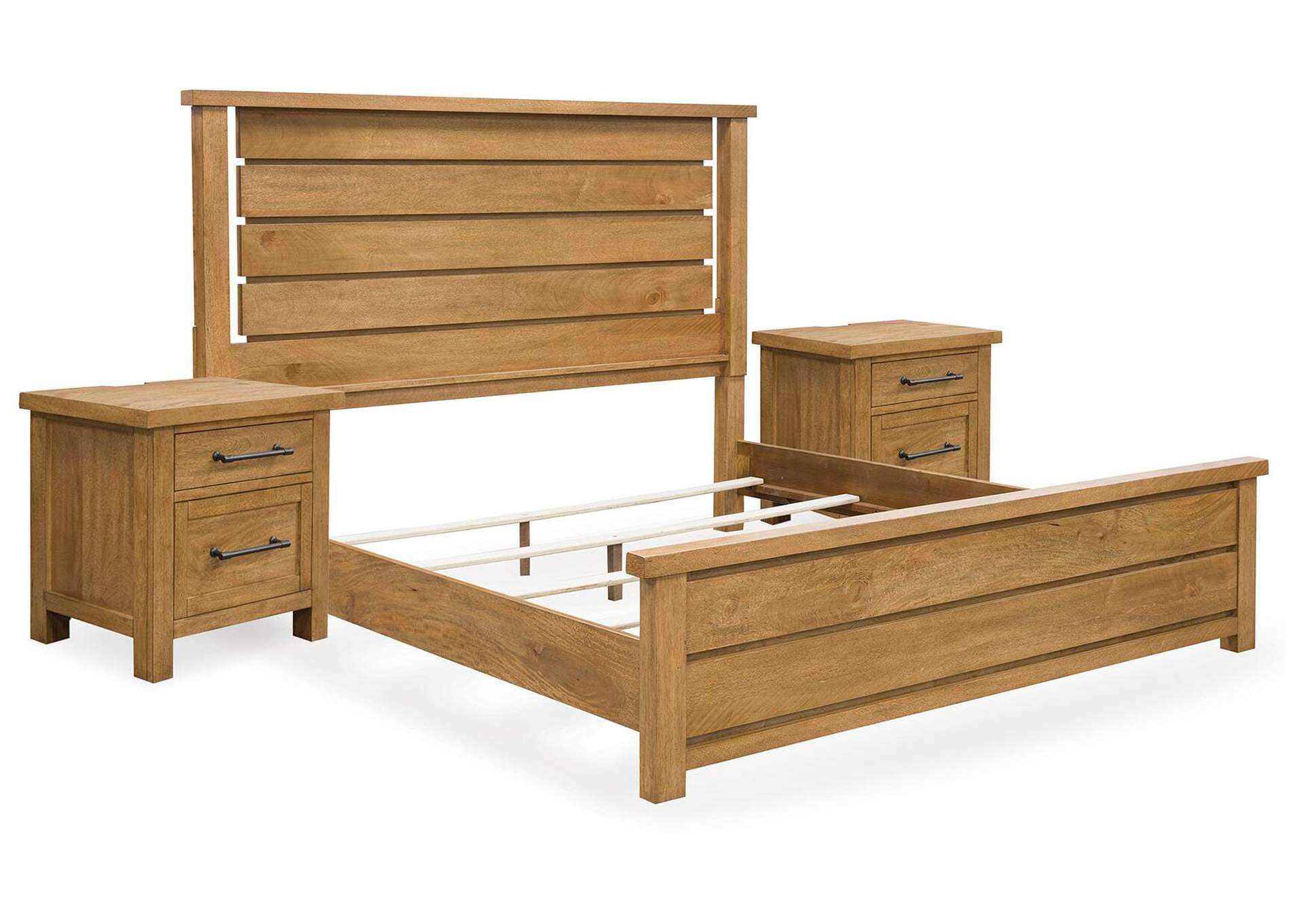 Kristiland King Panel Bed and 2 Nightstands image 1