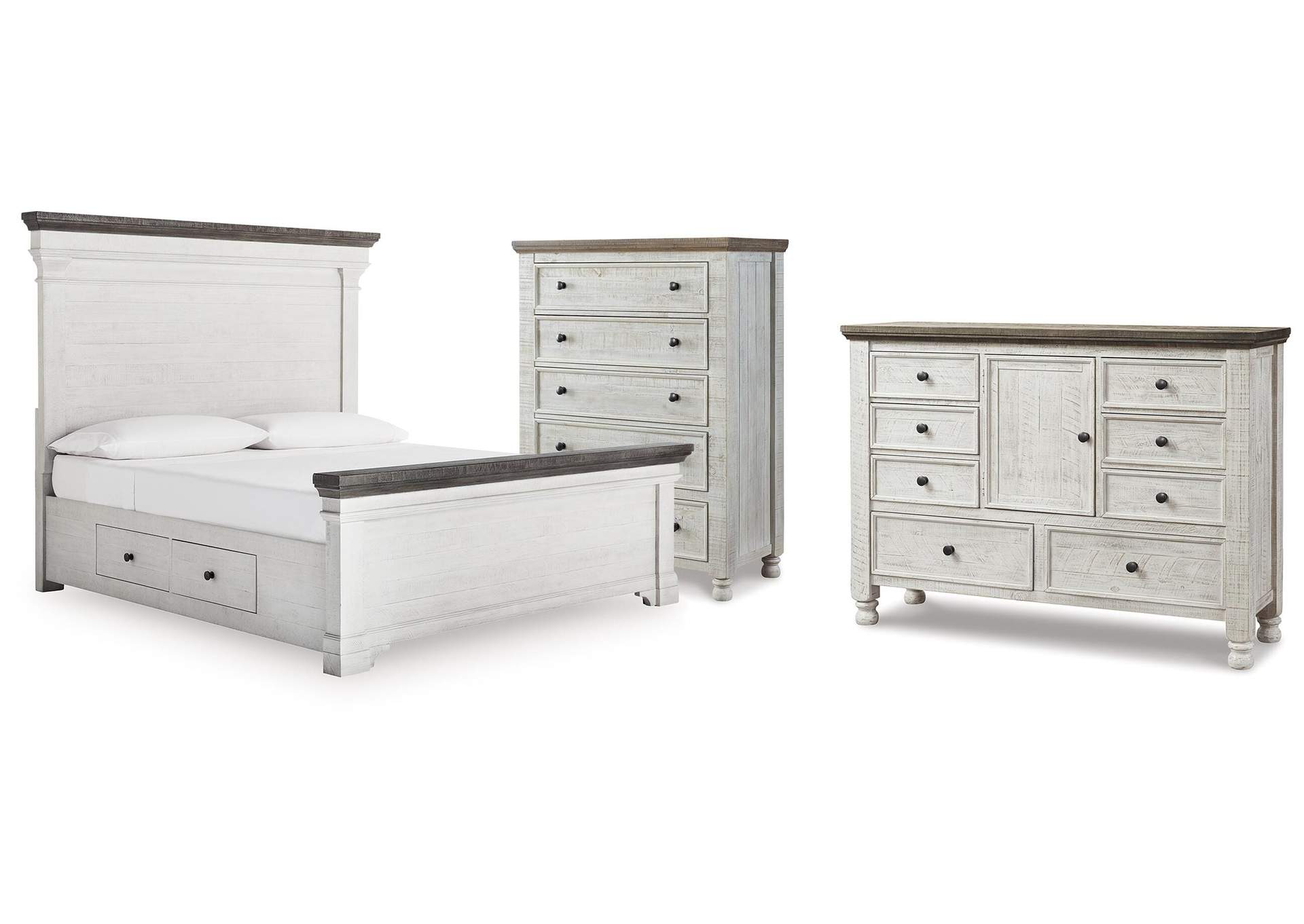 Havalance California King Panel Storage Bed, Dresser and Chest image 1