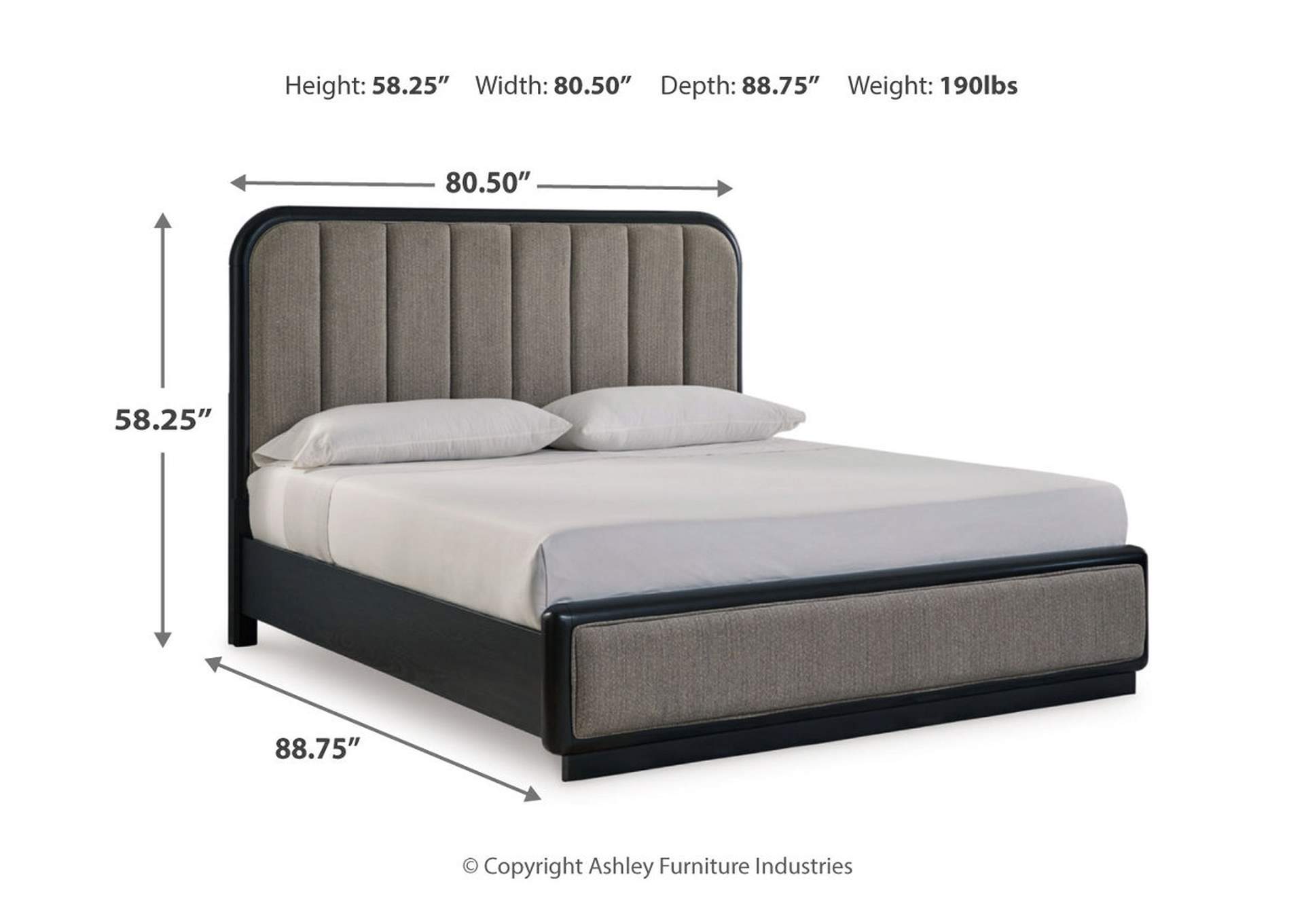 Rowanbeck King Upholstered Panel Bed image 10