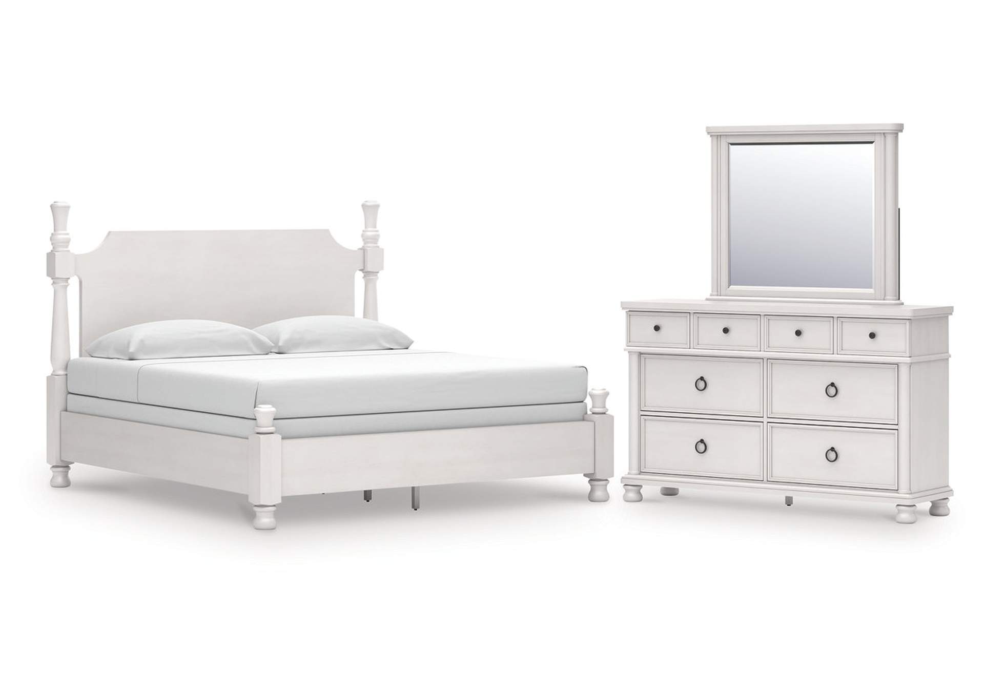 Chadworth King Poster Bed, Dresser and Mirror image 1