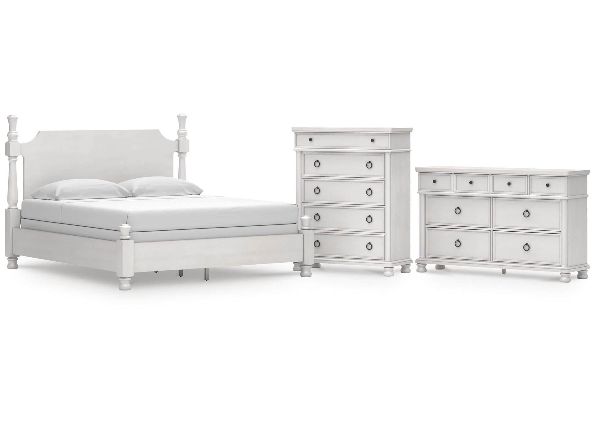 Chadworth California King Poster Bed, Dresser and Chest image 1