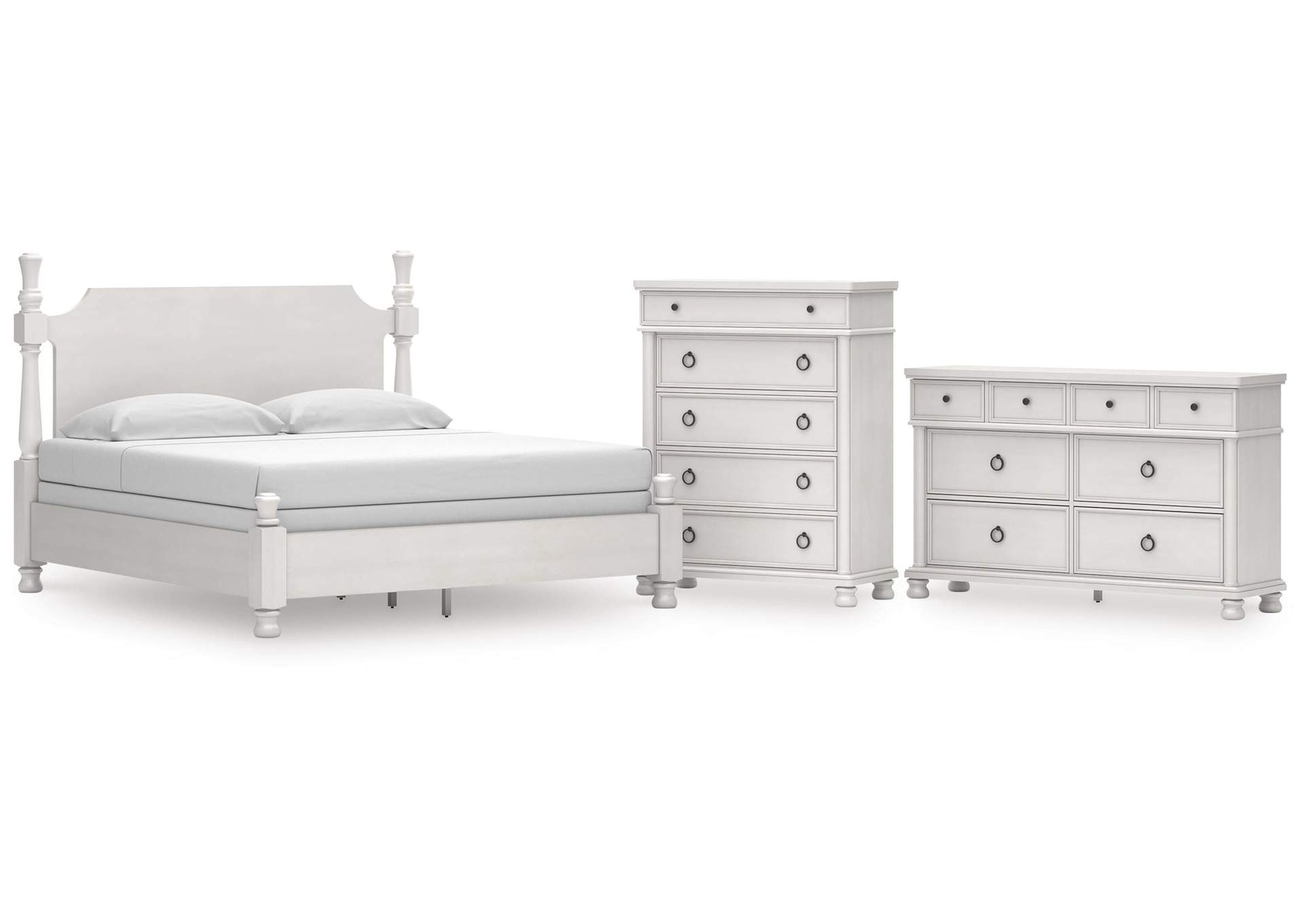 Chadworth King Poster Bed, Dresser and Chest image 1