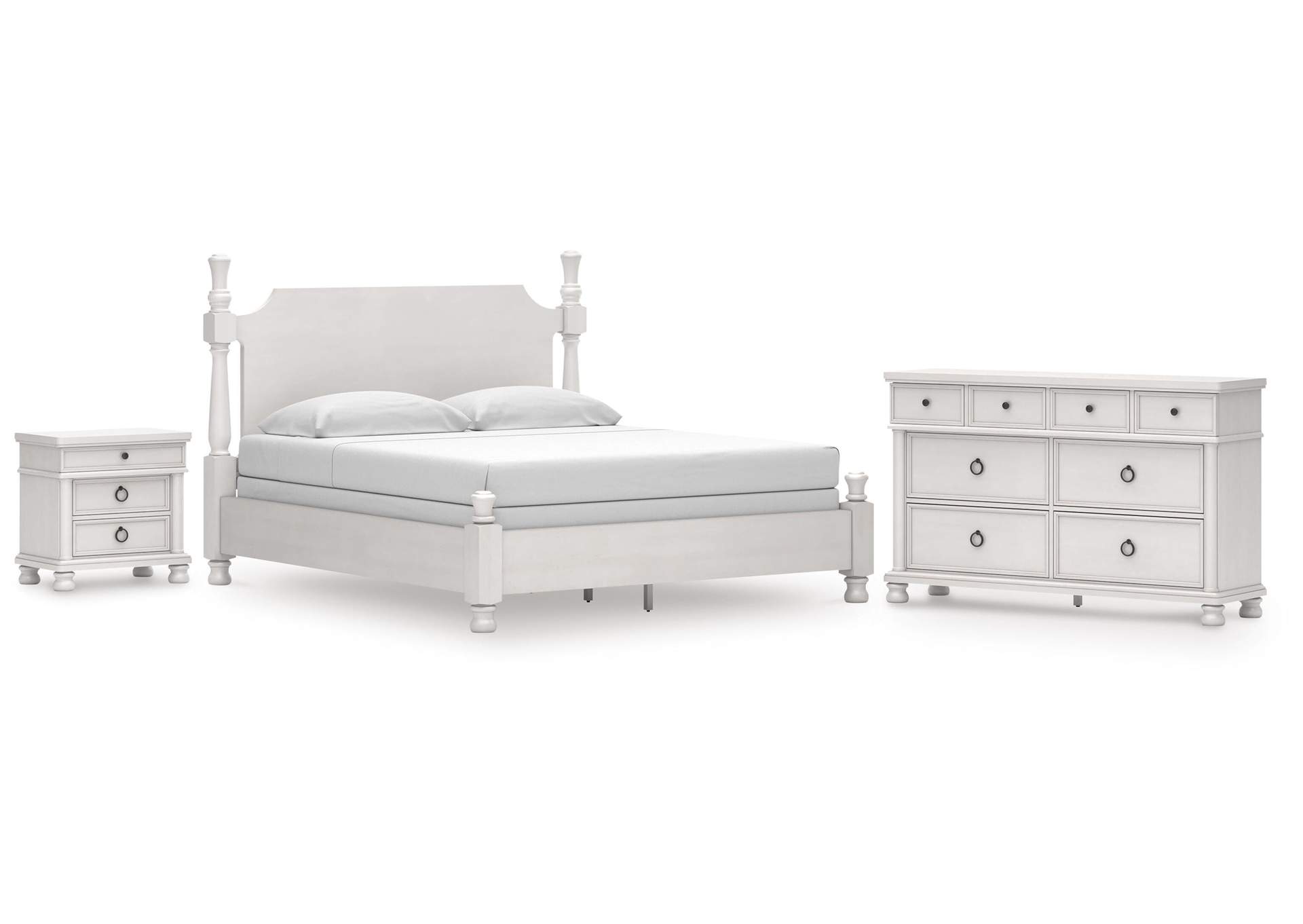 Chadworth California King Poster Bed, Dresser and Nightstand image 1