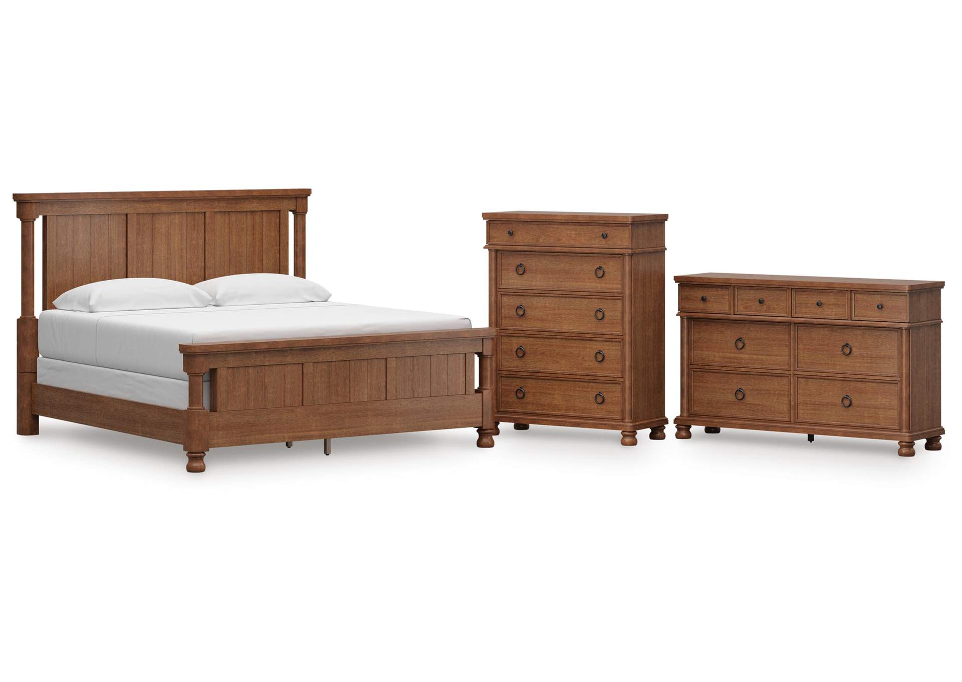Chadworth California King Poster Bed with Dresser and Chest image 1
