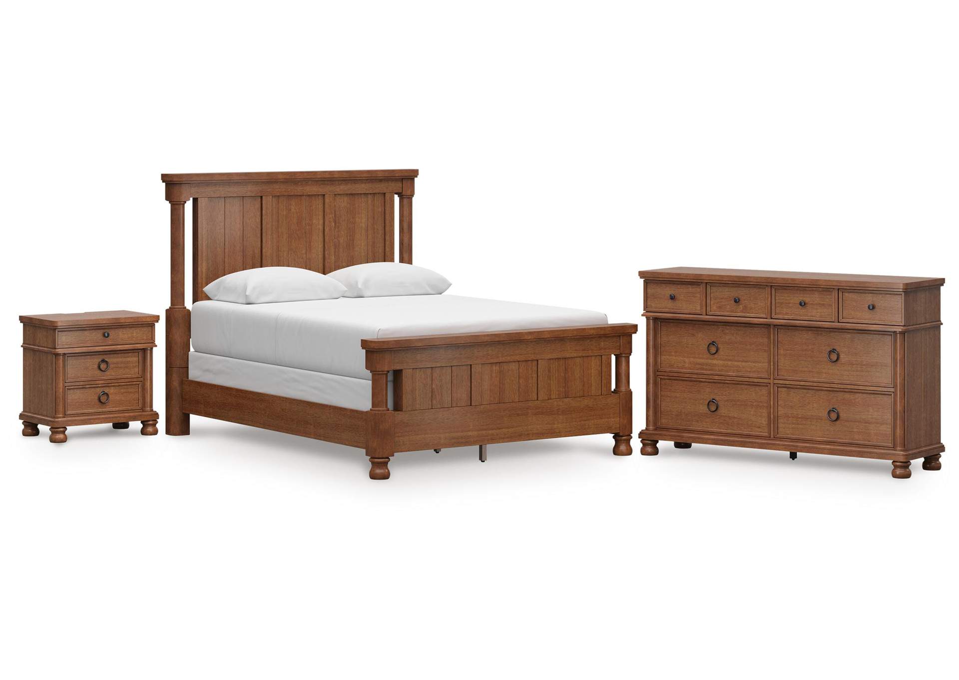 Chadworth Queen Poster Bed with Dresser and Nightstand image 1