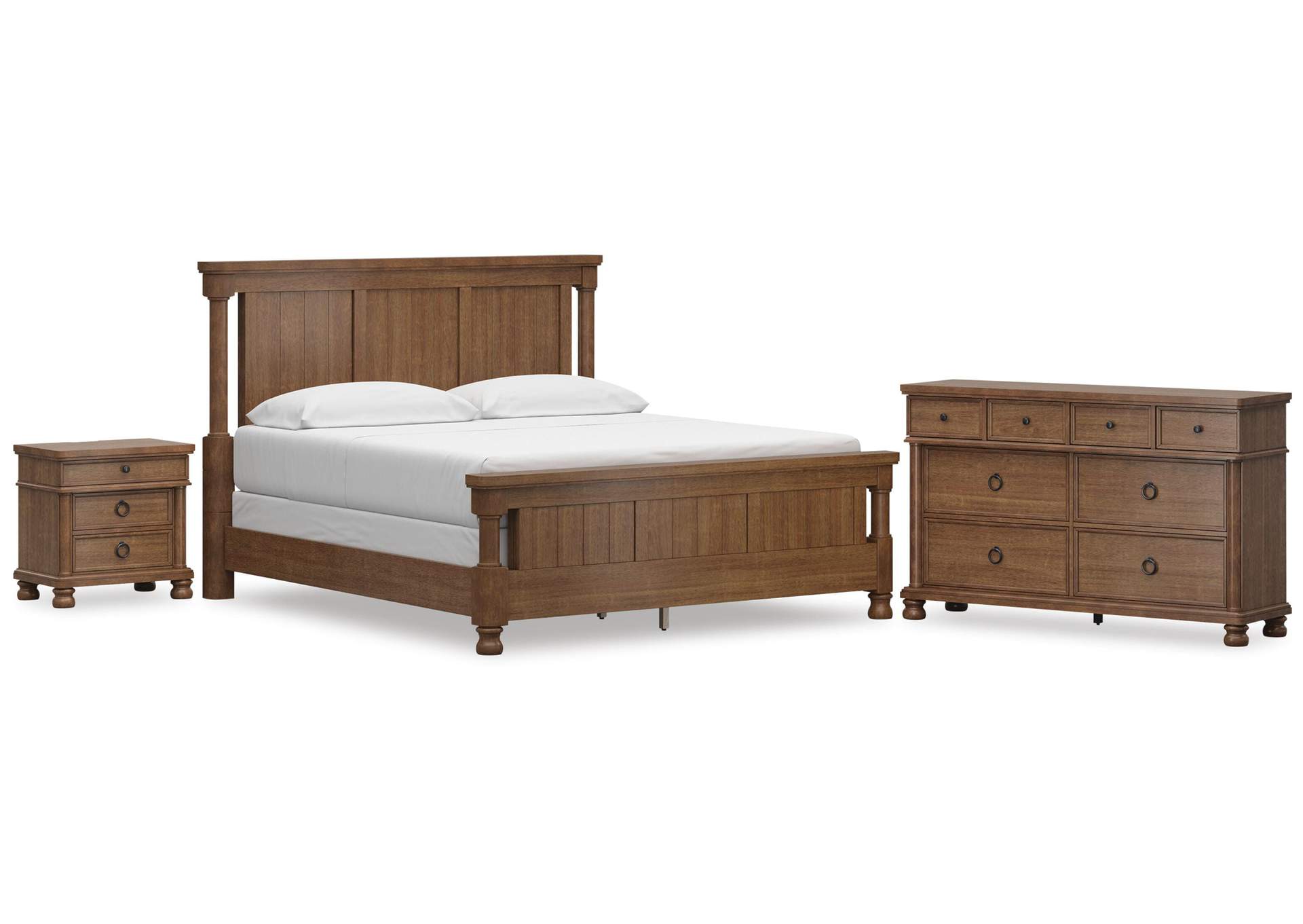 Chadworth California King Poster Bed with Dresser and Nightstand image 1