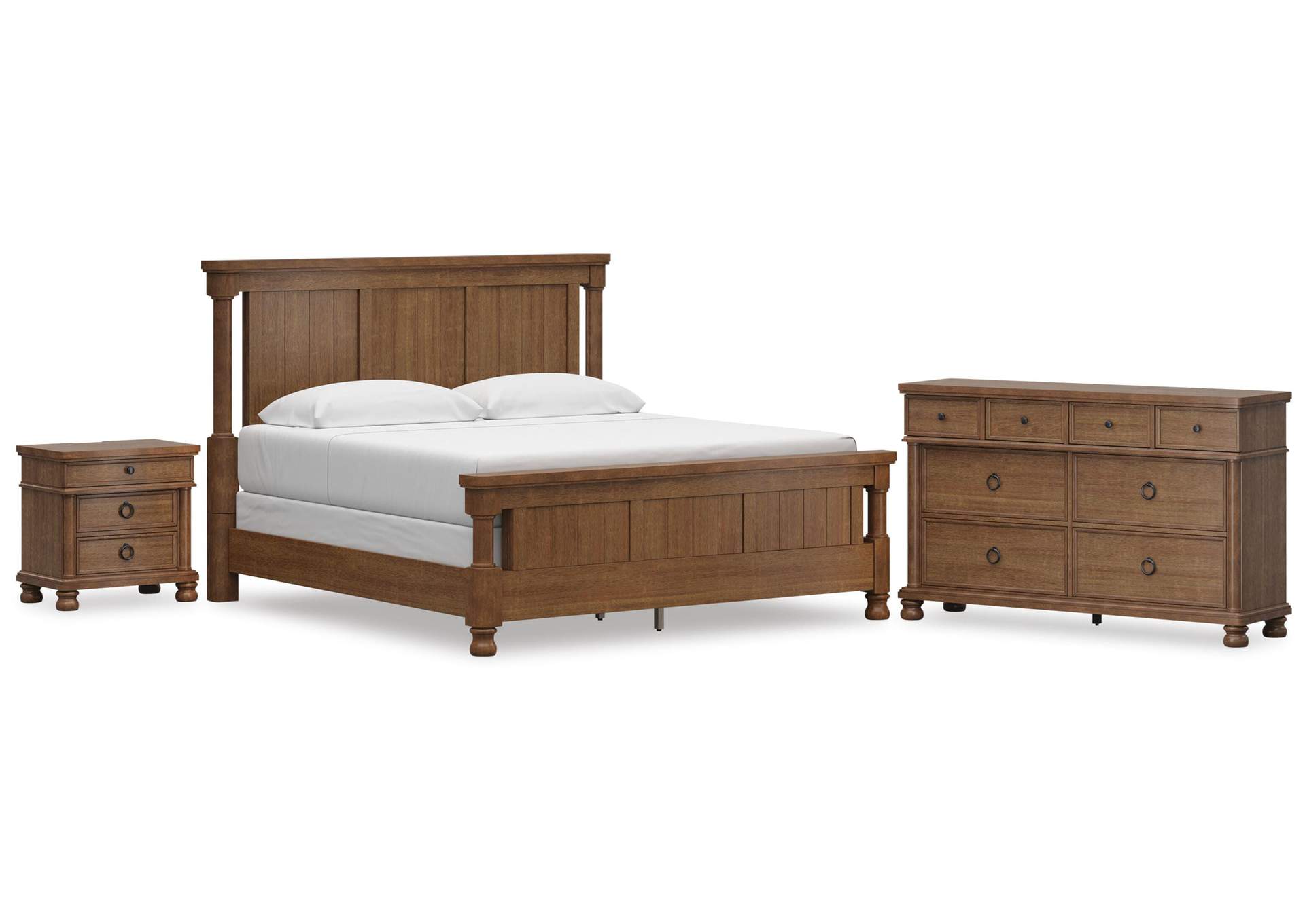 Chadworth California King Poster Bed with Dresser and Nightstand image 1