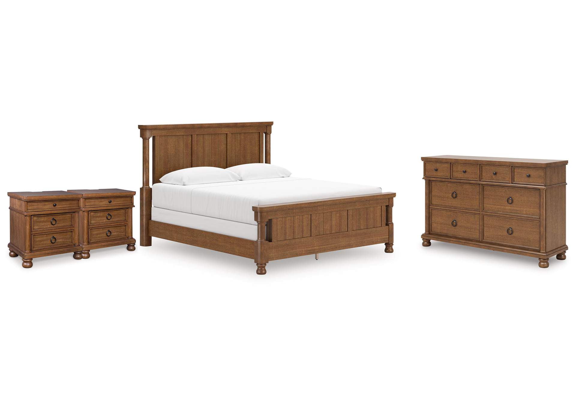 Rowlenstown King Poster Bed, Dresser and 2 Nightstands image 1