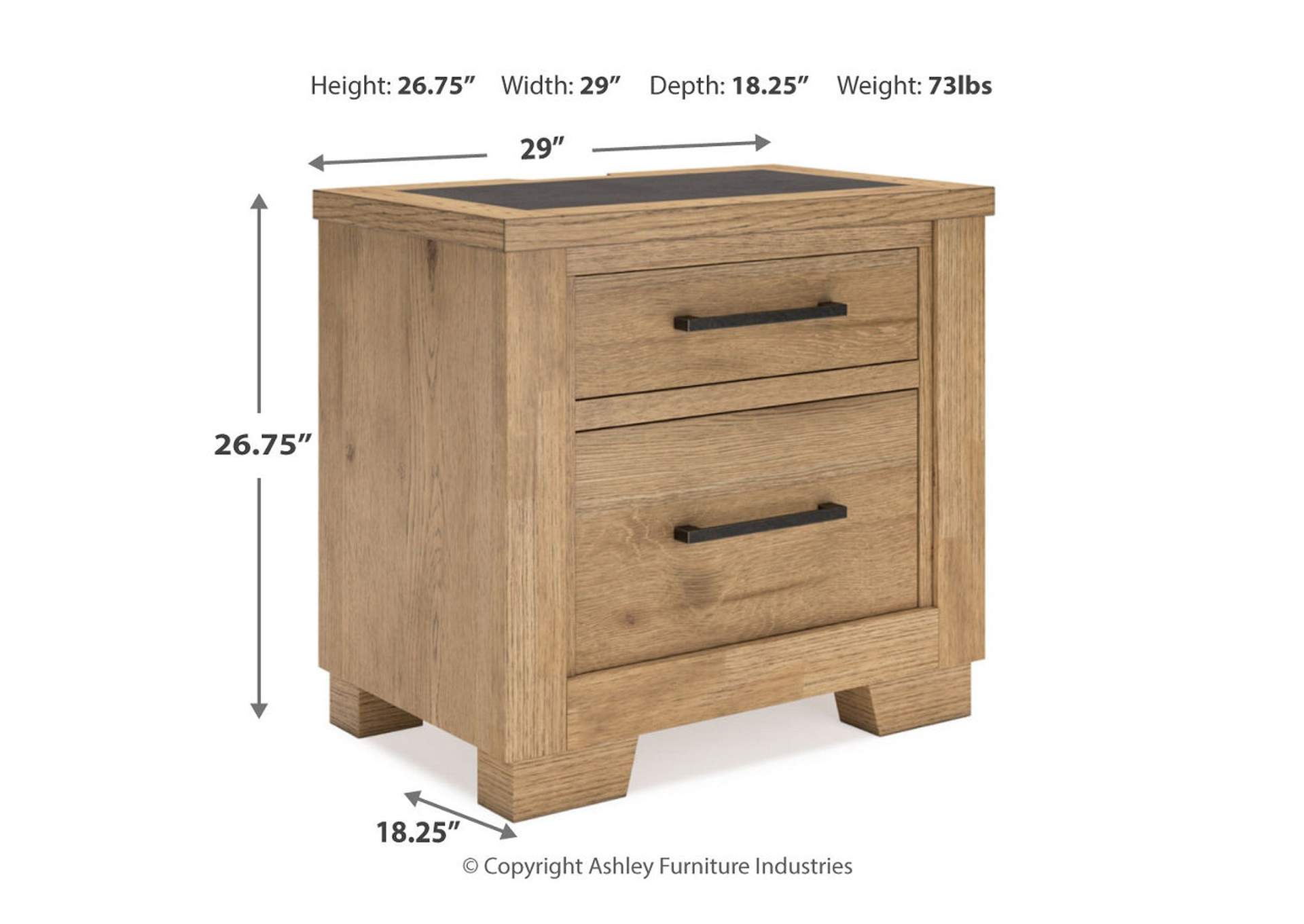 Galliden King Panel Bed with Mirrored Dresser, Chest and Nightstand image 16