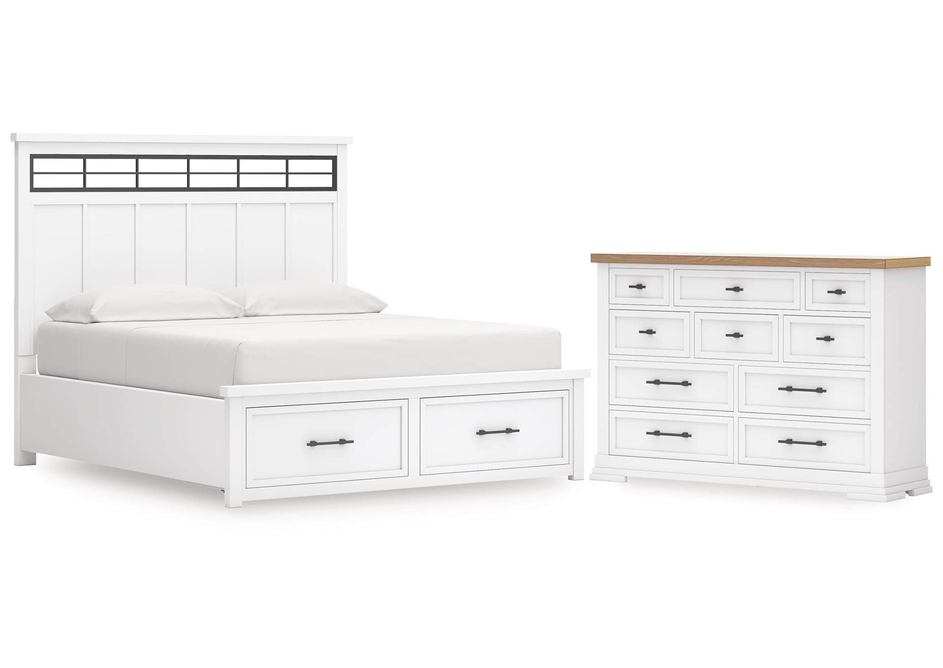 Ashbryn California King Panel Storage Bed and Dresser image 1