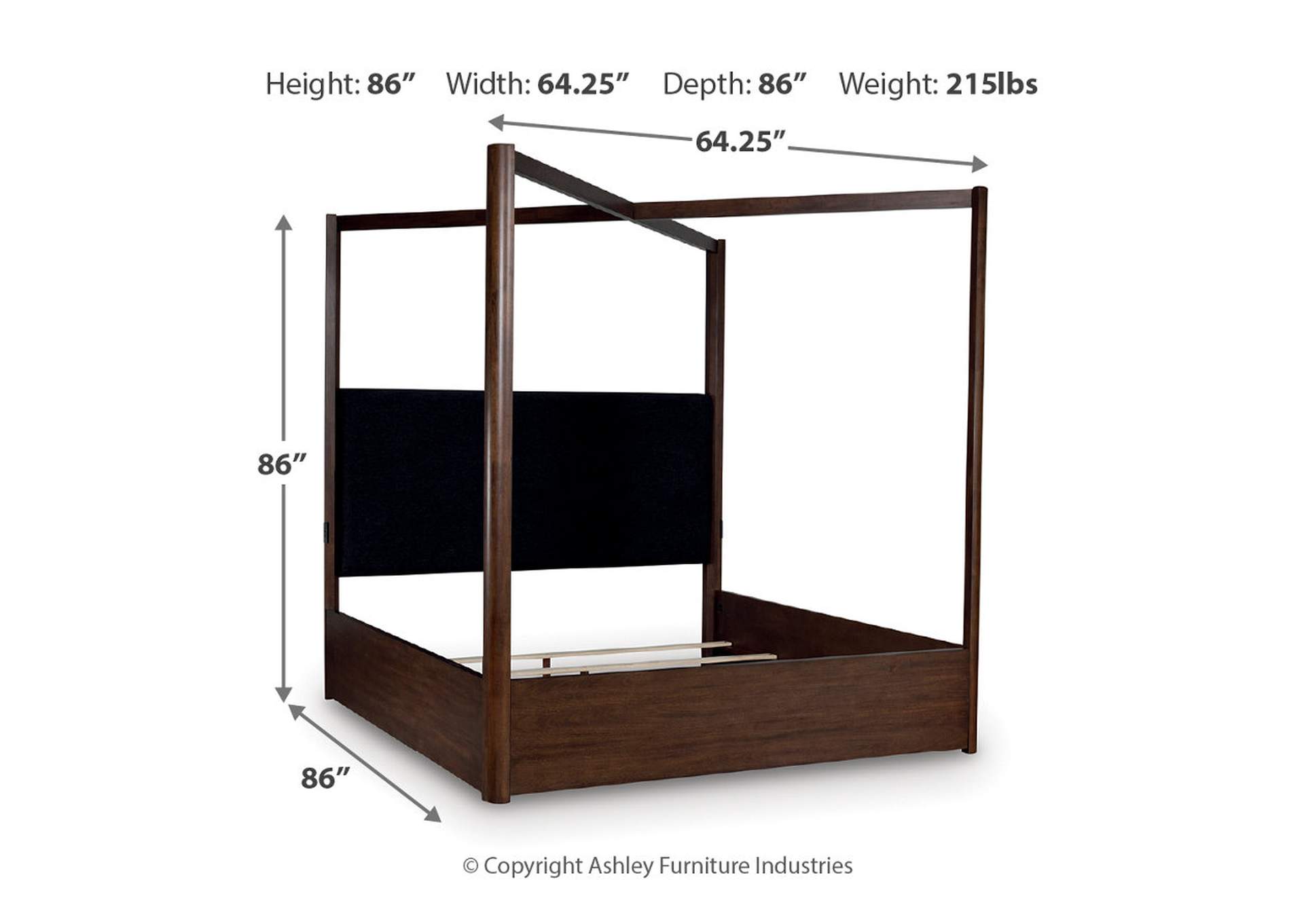 Dilenno Queen Canopy Bed image 7
