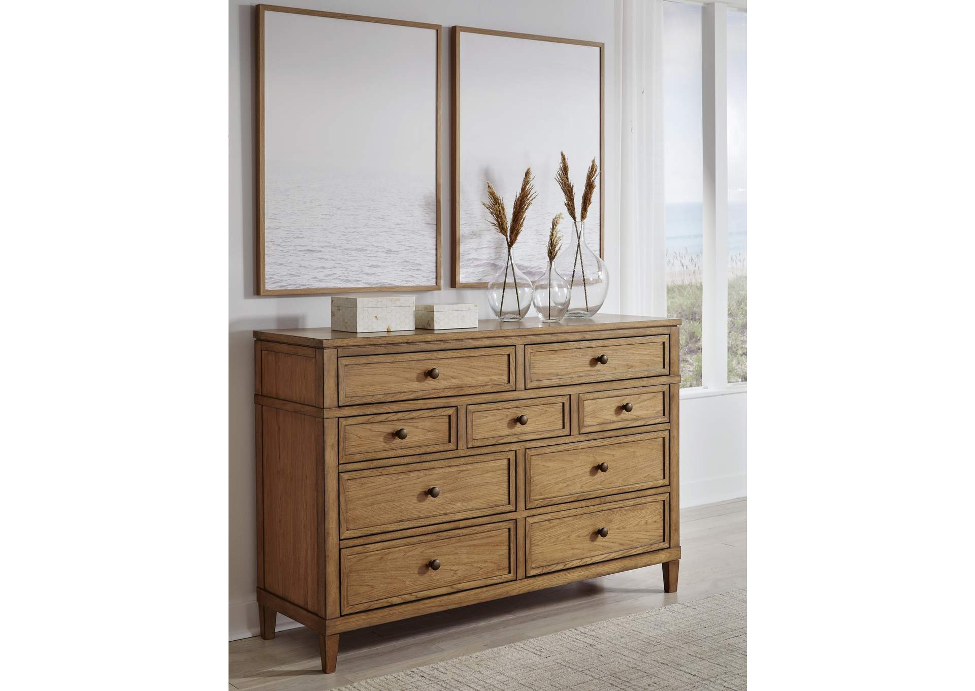 Sharlance King Upholstered Panel Bed and Dresser image 8