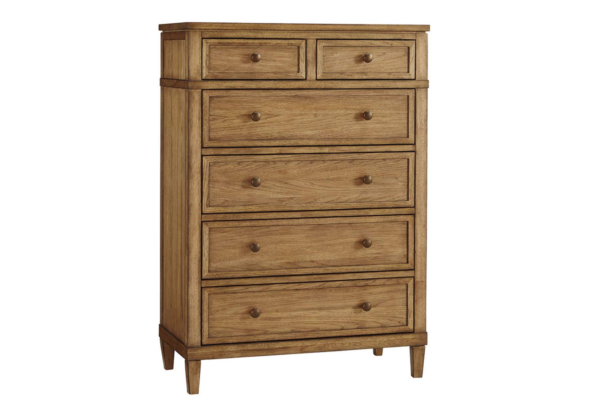 Sharlance California King Upholstered Panel Bed with Mirrored Dresser, Chest and Nightstand image 19