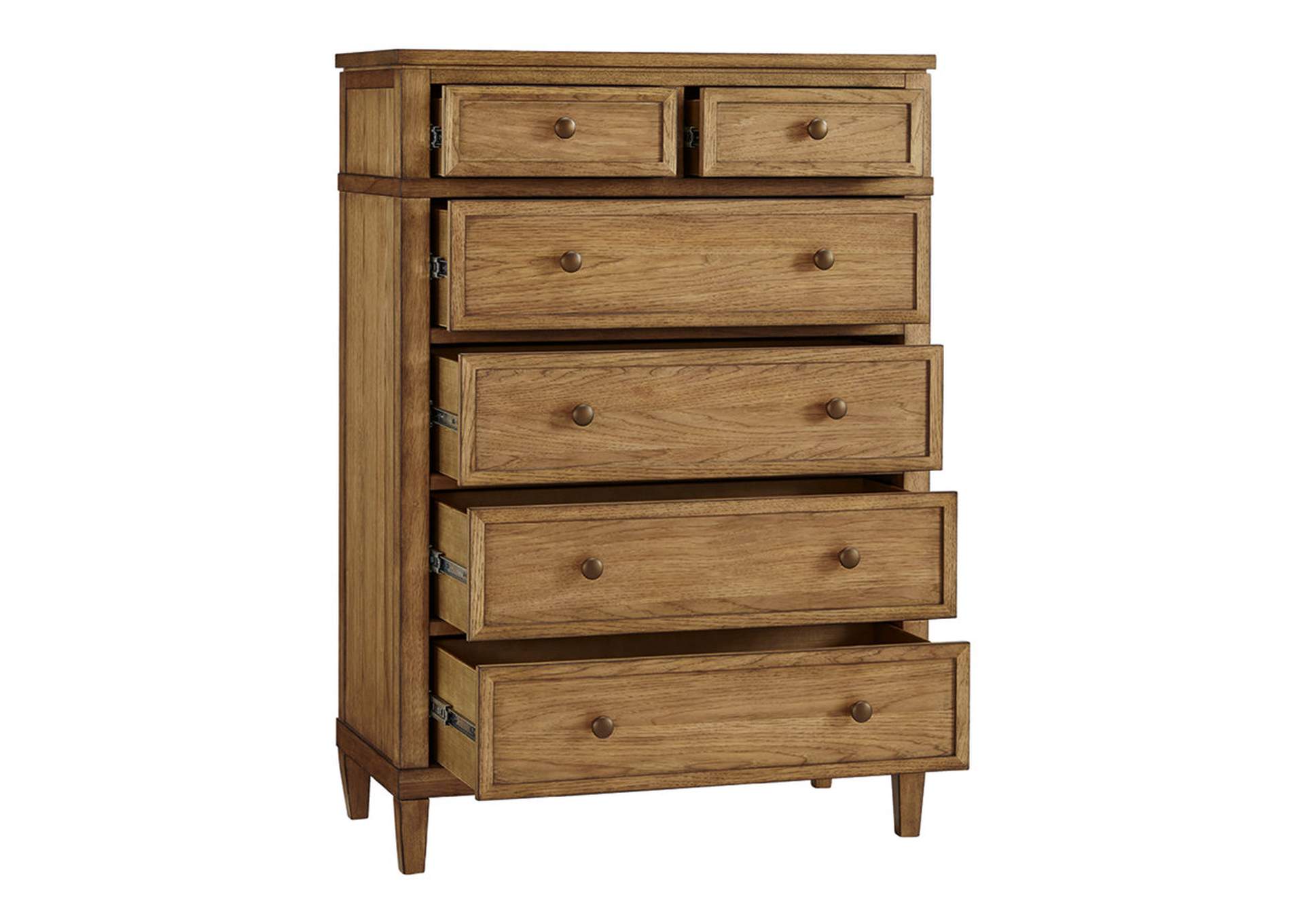 Sharlance California King Upholstered Panel Bed with Mirrored Dresser, Chest and Nightstand image 18