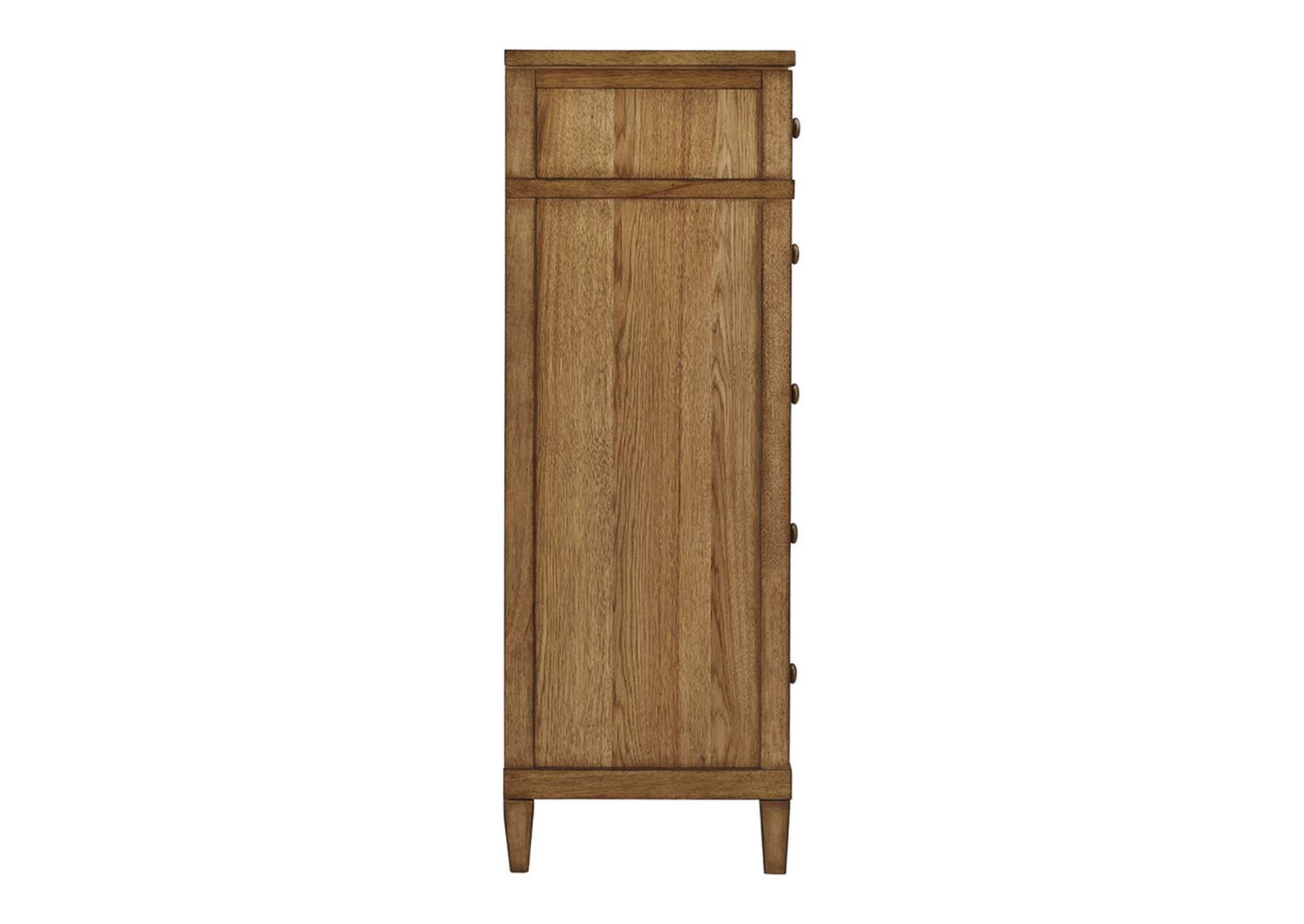 Sharlance California King Upholstered Panel Bed with Mirrored Dresser, Chest and Nightstand image 17