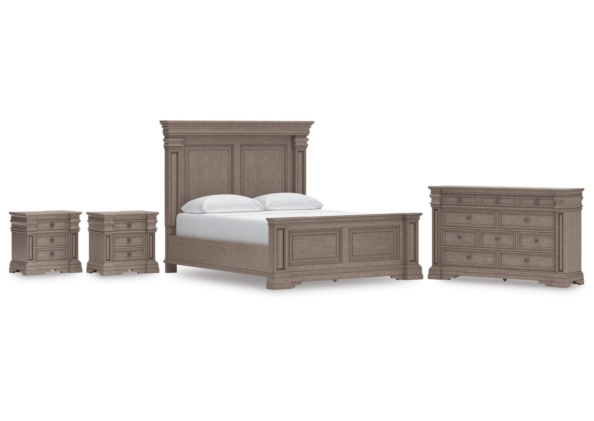 Blairhurst California King Panel Bed, Dresser and 2 Nightstands image 1