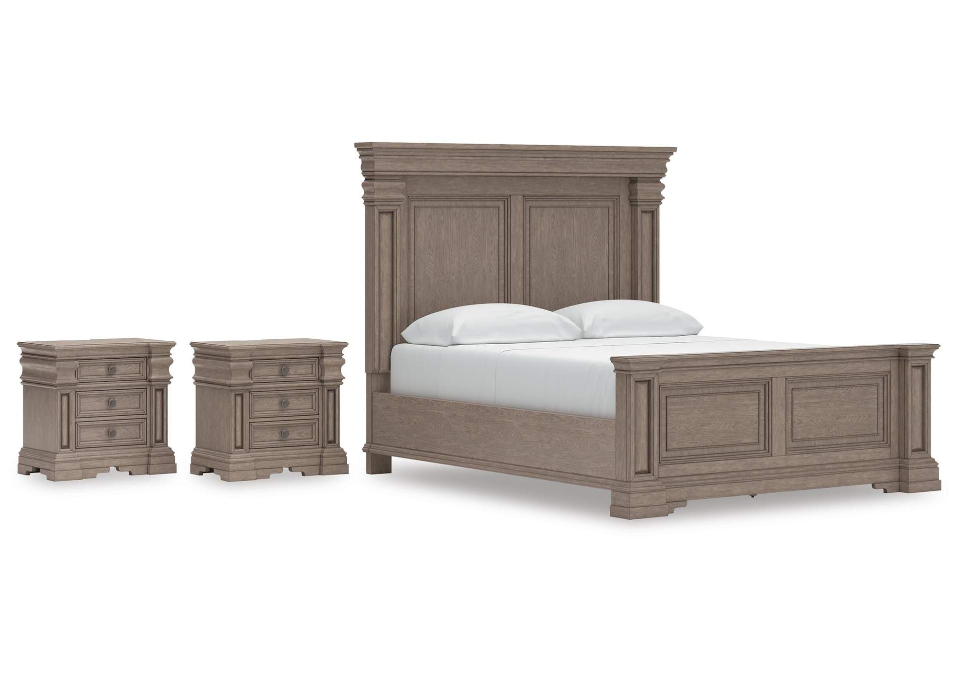 Blairhurst California King Panel Bed and 2 Nightstands image 1