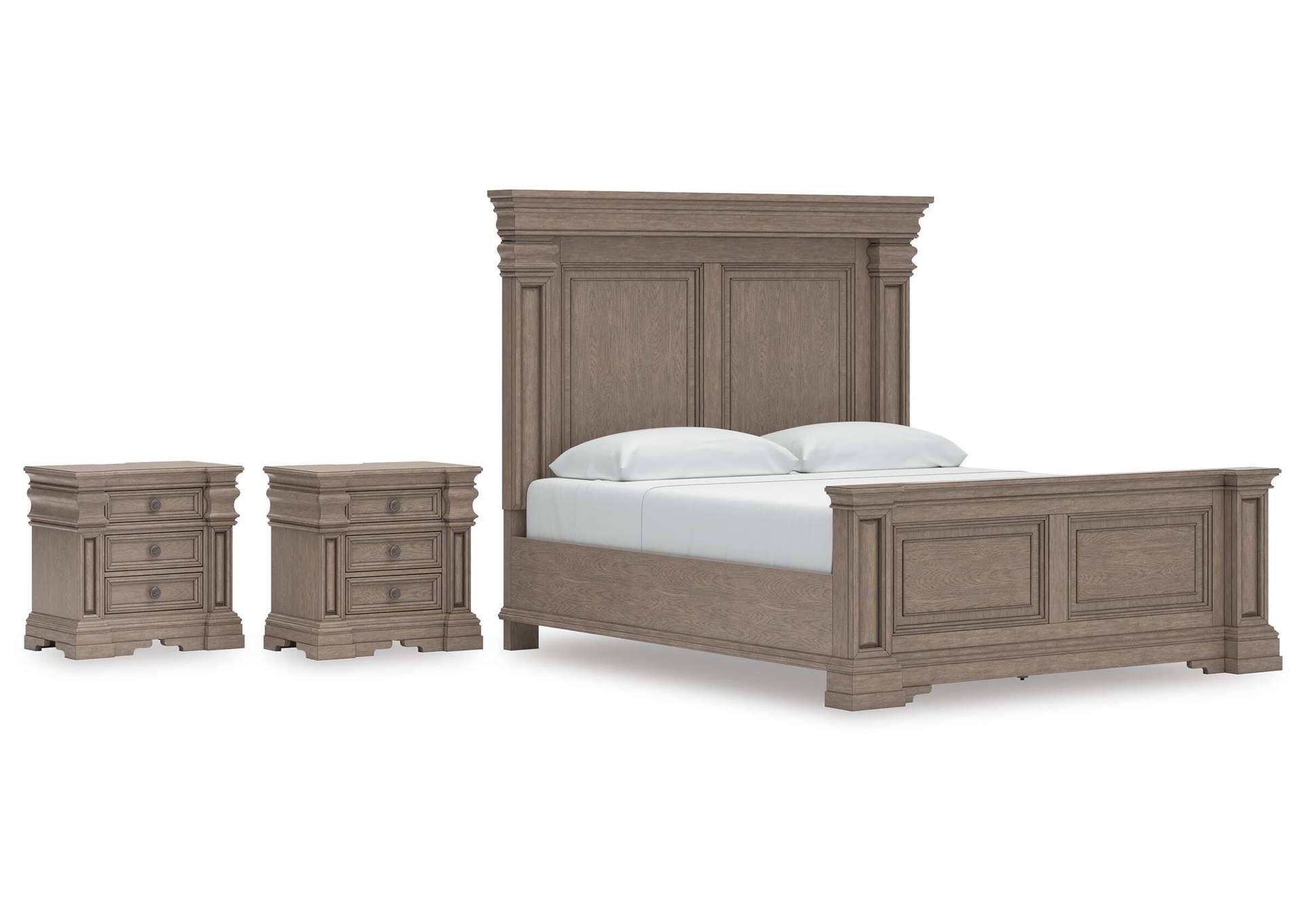 Blairhurst King Panel Bed and 2 Nightstands image 1