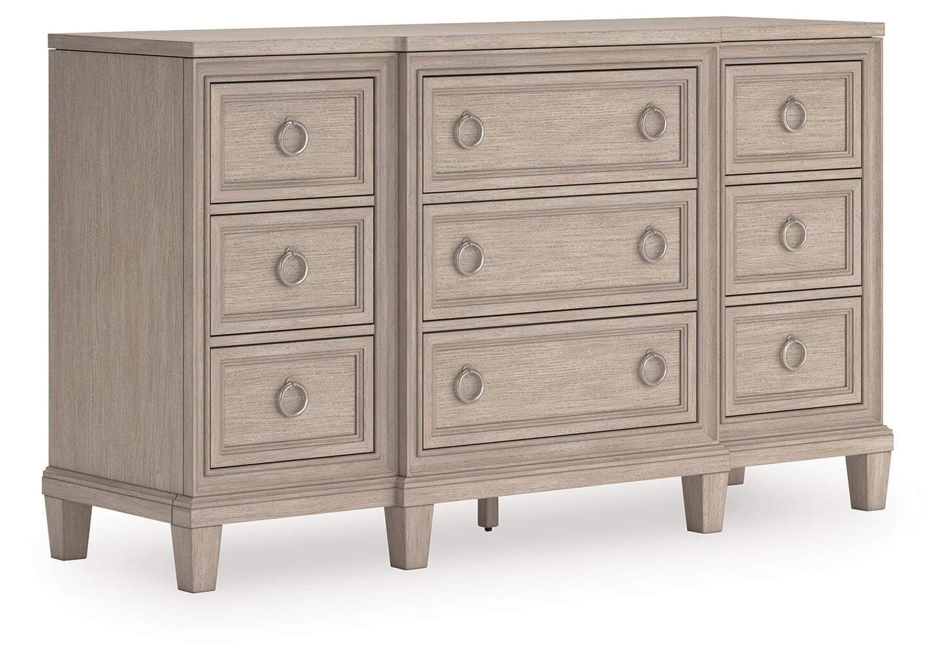 Jorlaina Queen Upholstered Panel Bed with Dresser and Nightstand image 2