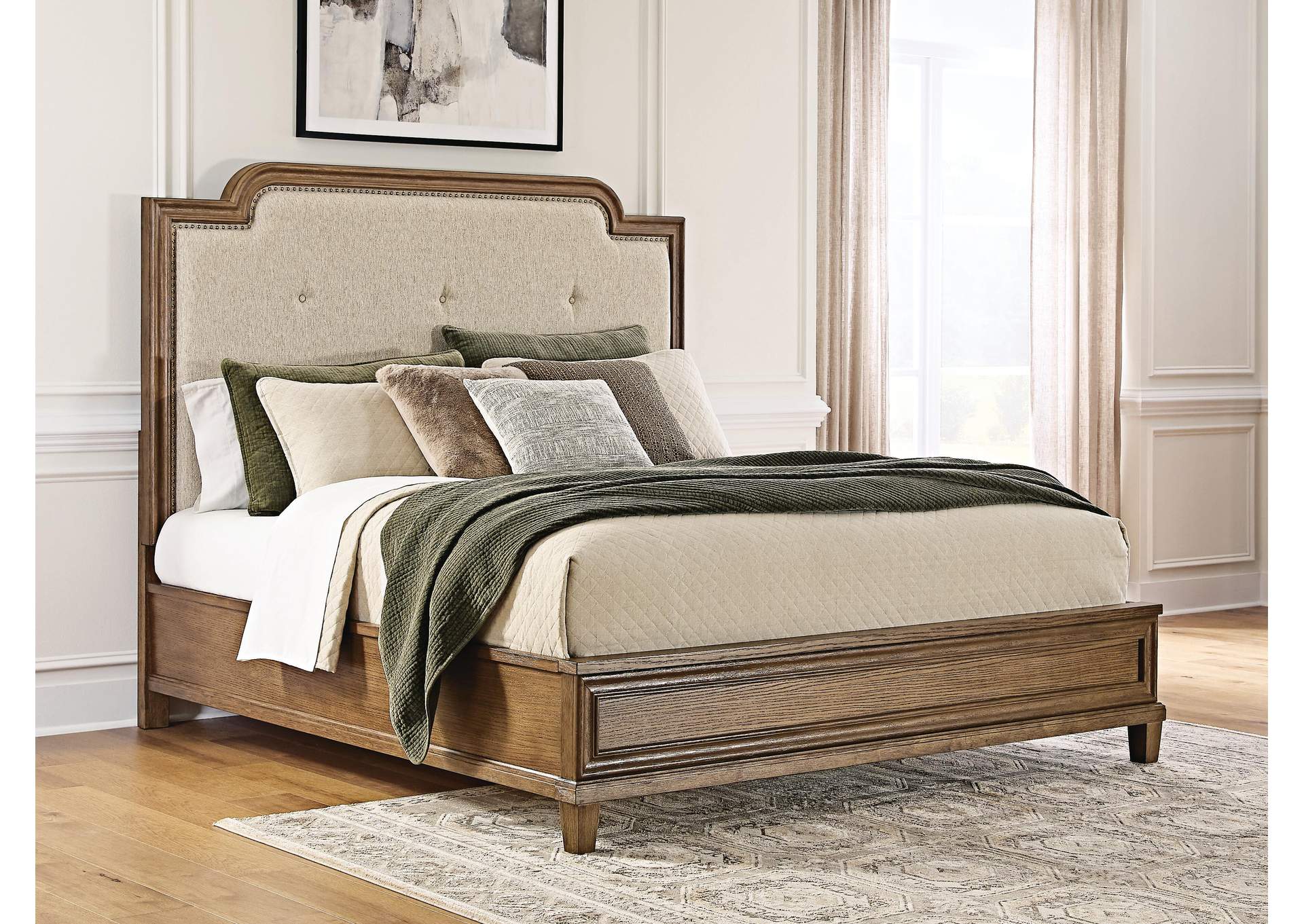 Jorlaina California King Upholstered Panel Bed image 2