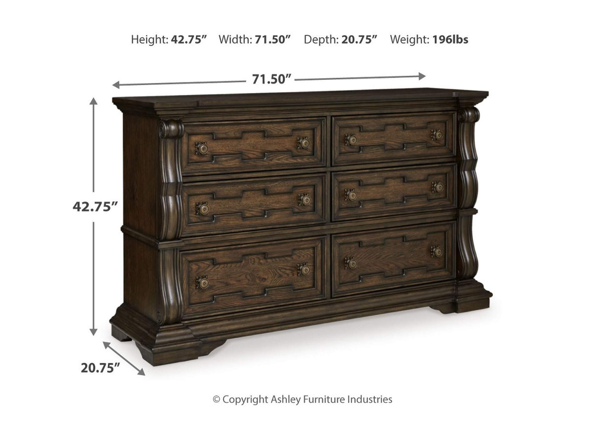 Maylee Queen Canopy Bed and Dresser image 9