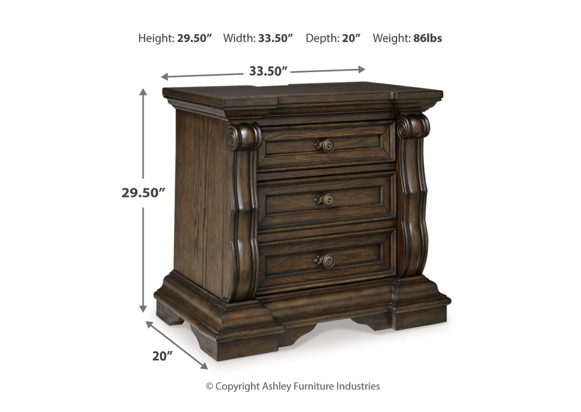 Maylee King Canopy Bed with Mirrored Dresser, Chest and Nightstand image 12