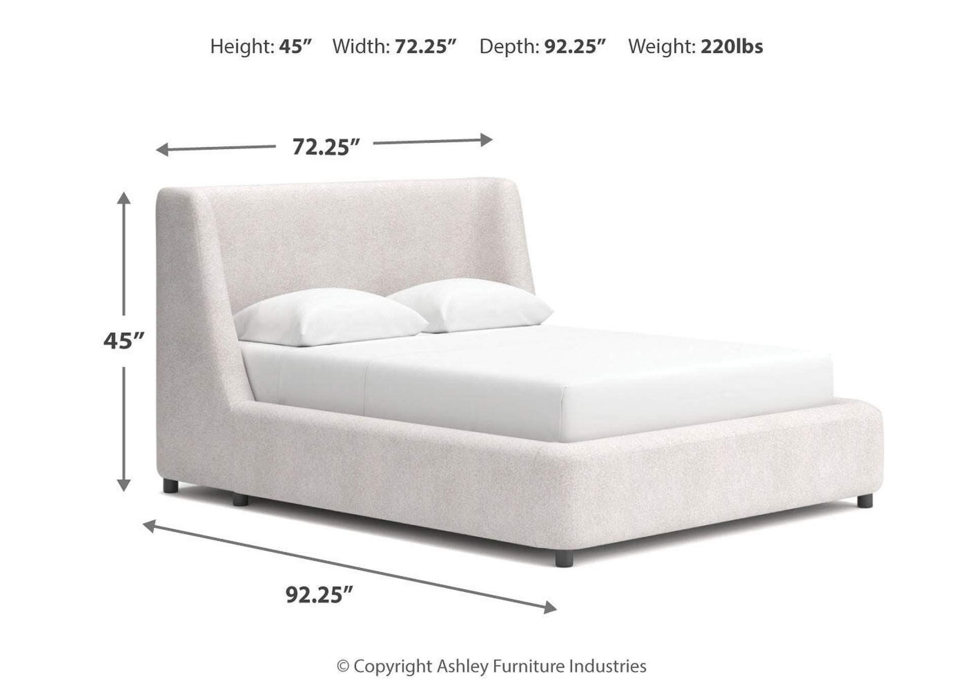 Neo Queen Upholstered Platform Bed image 12