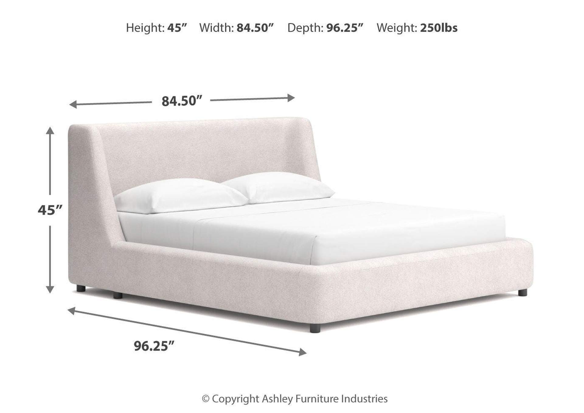 Neo California King Upholstered Platform Bed image 9