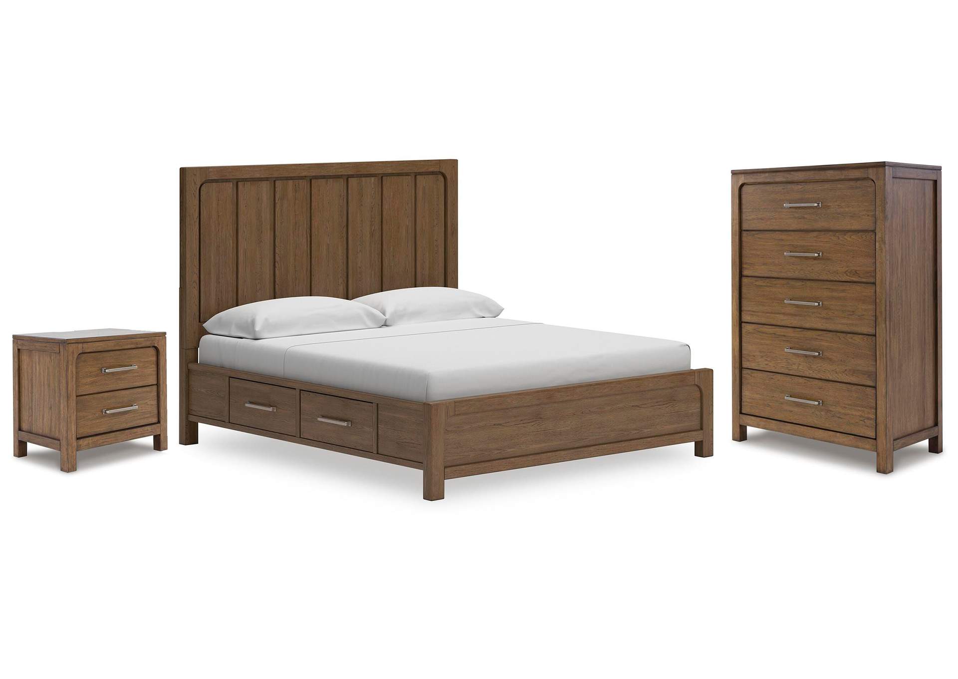 Cabalynn California King Panel Bed with Chest and Nightstand image 1