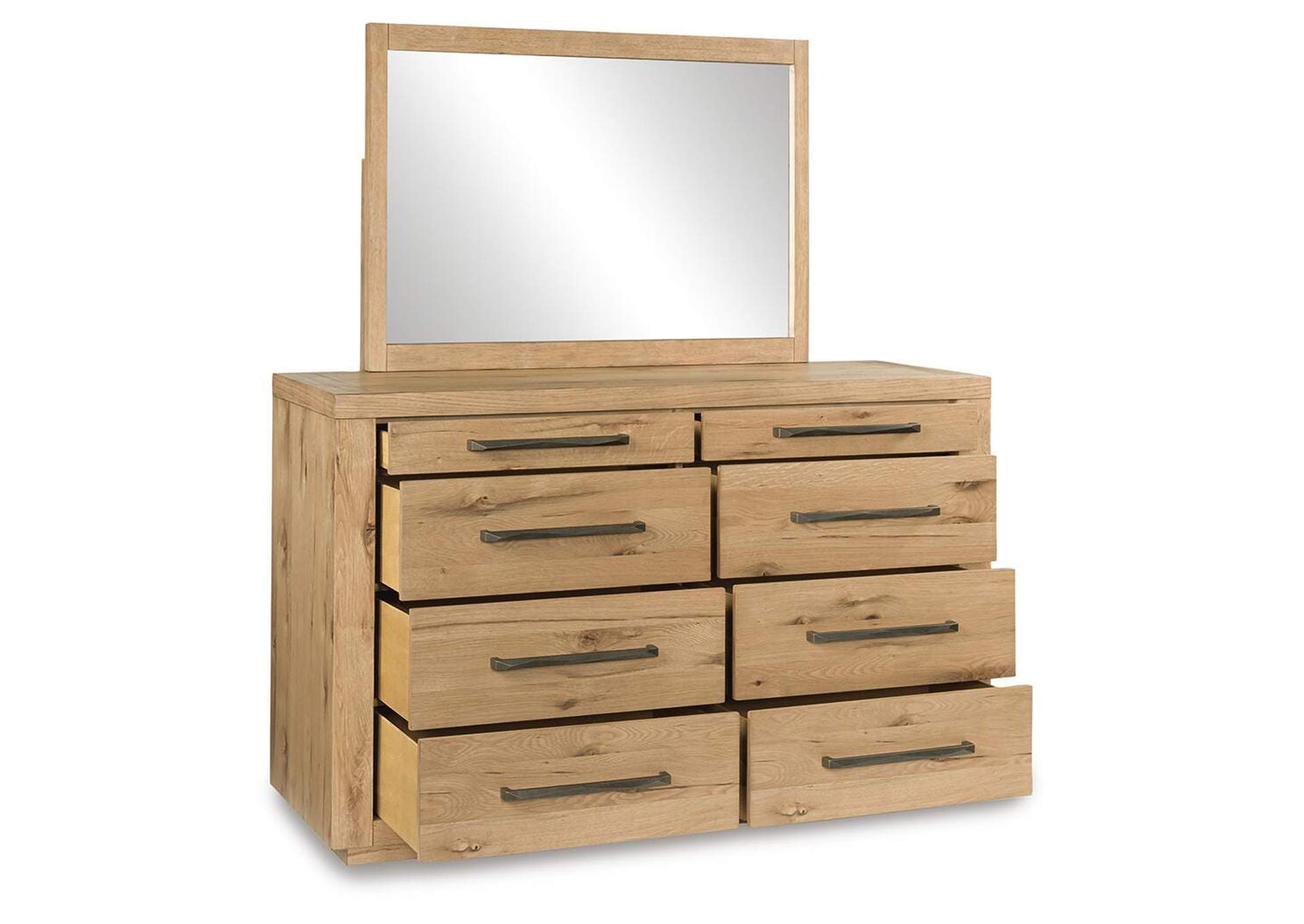 Bracken California King Canopy Bed, Dresser, Mirror and Nightstand image 34