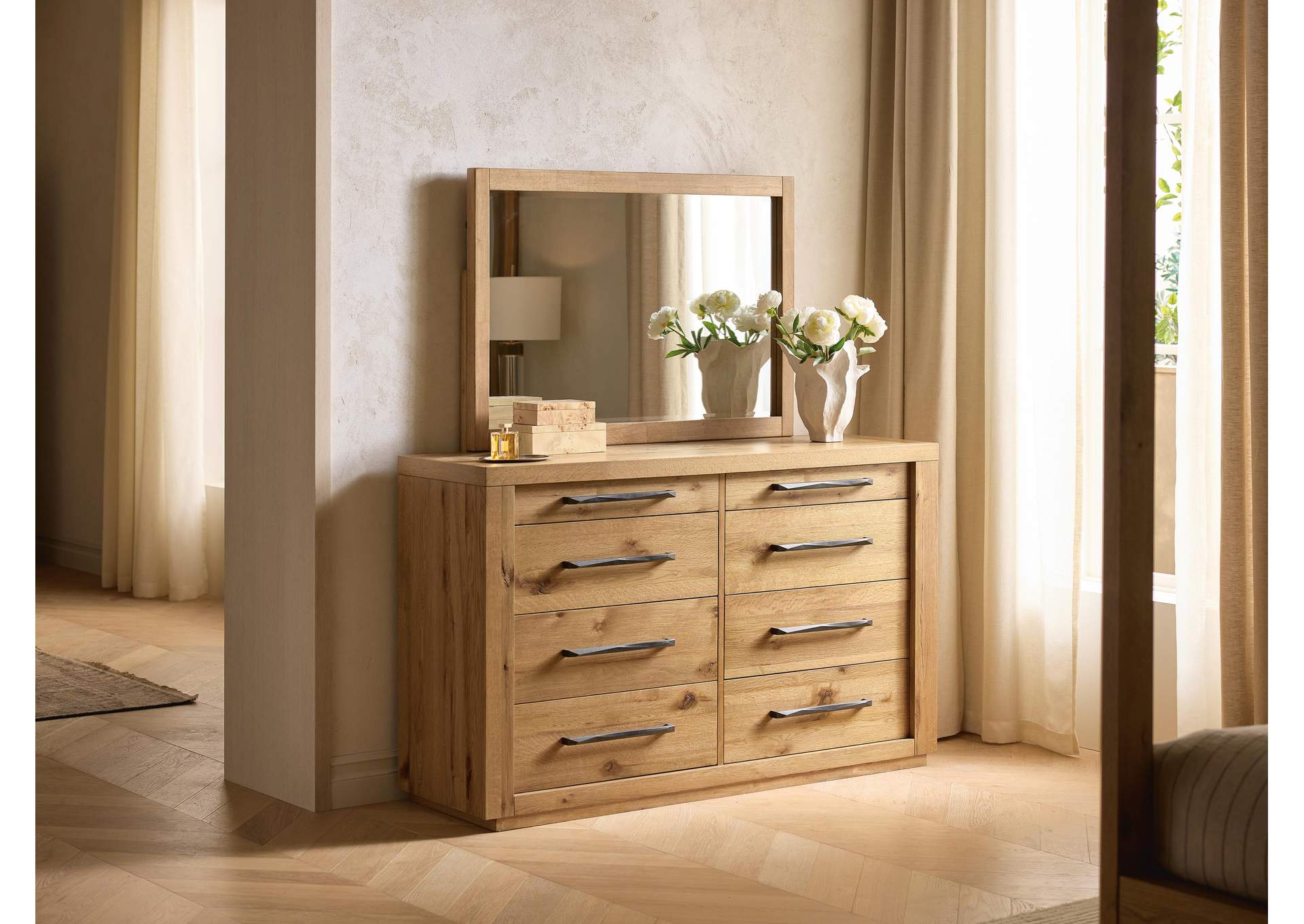 Bracken California King Canopy Bed, Dresser, Mirror and Nightstand image 8